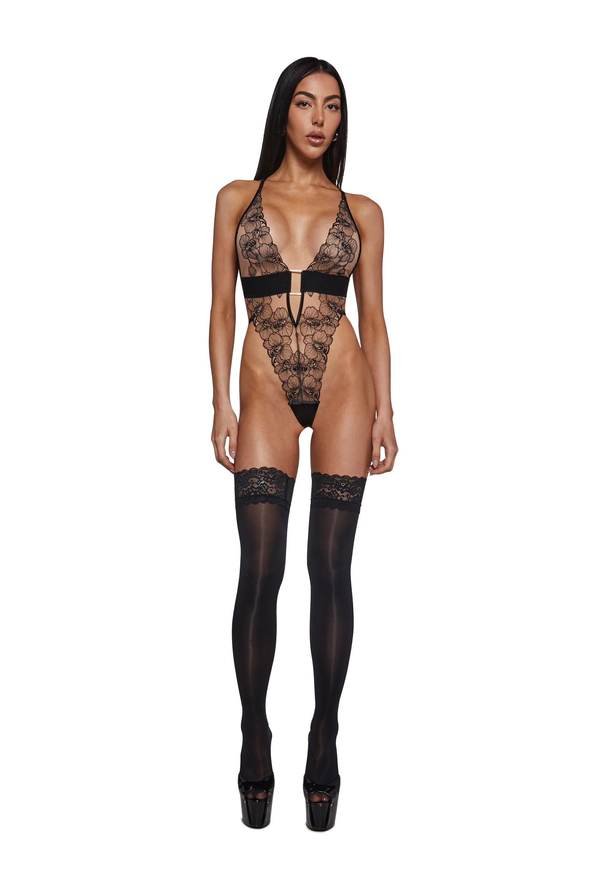 Orchid Blossom Embroidered Teddy - Image 2