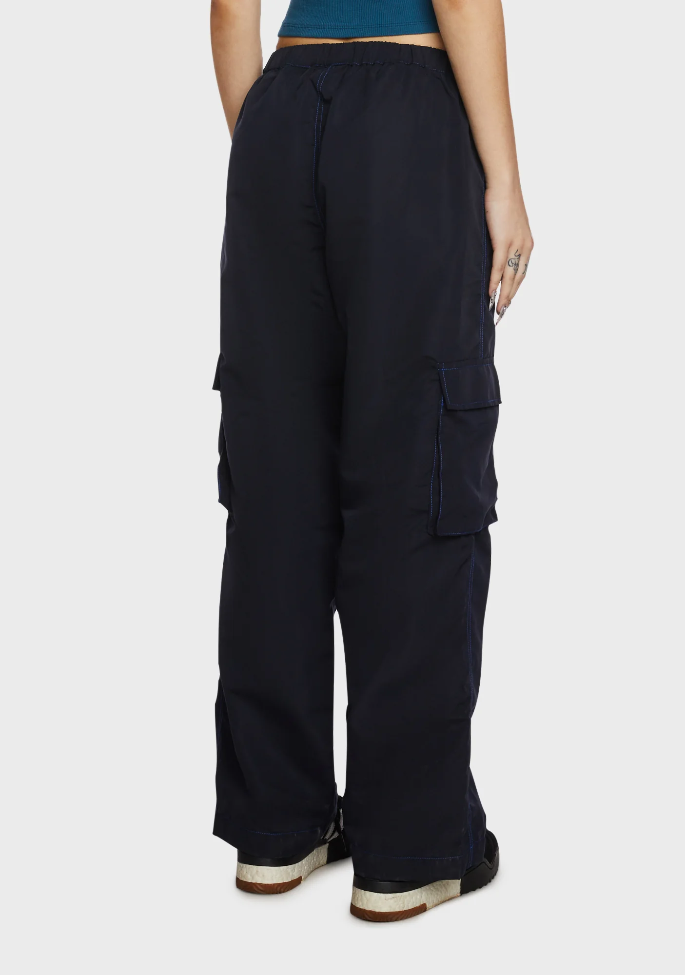 Oriells Cargo Trousers - Blue - Image 4
