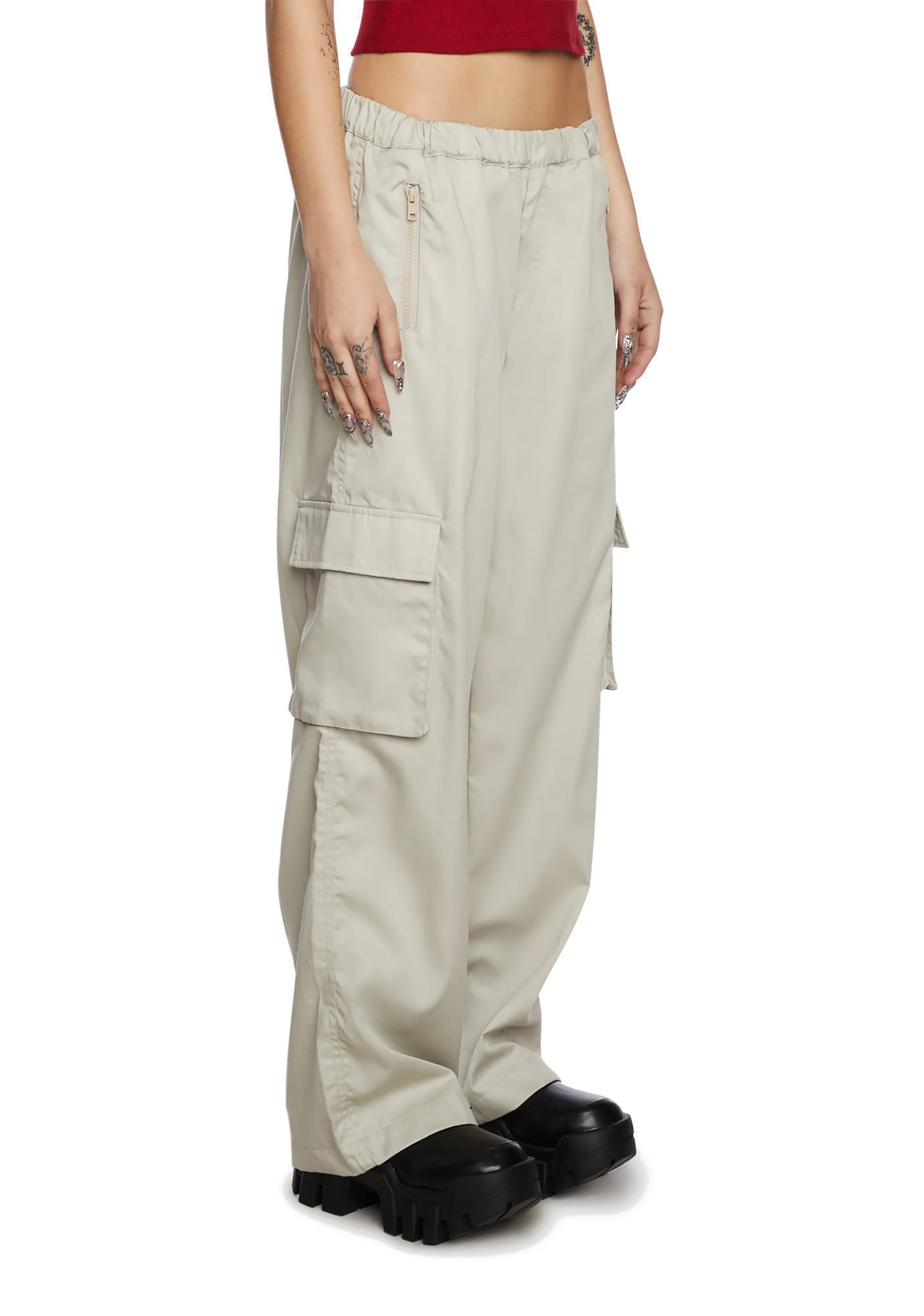 Oriells Cargo Trousers - Off White - Image 3