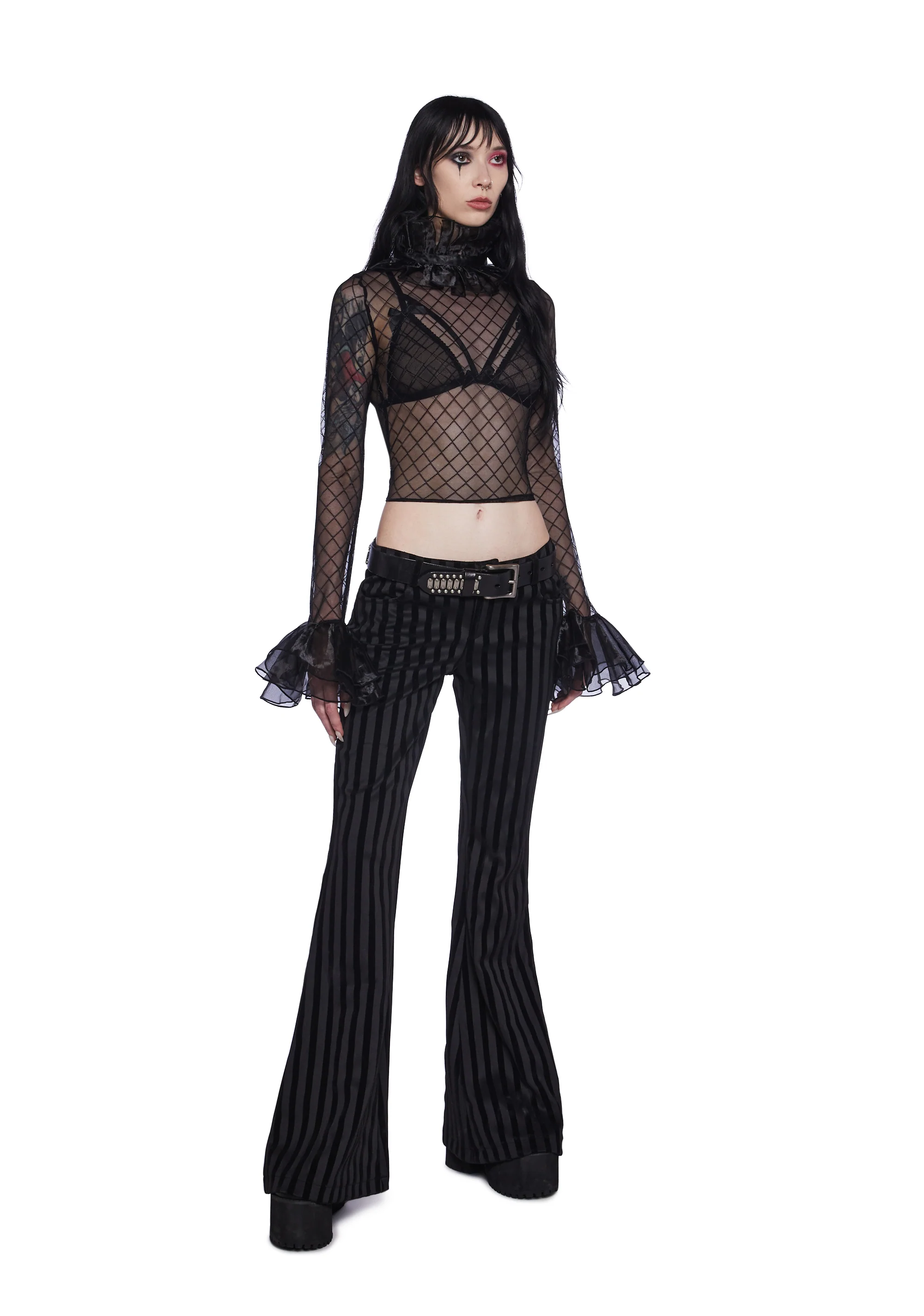 Otherworldly Allure Mesh Long Sleeve Top - Image 2