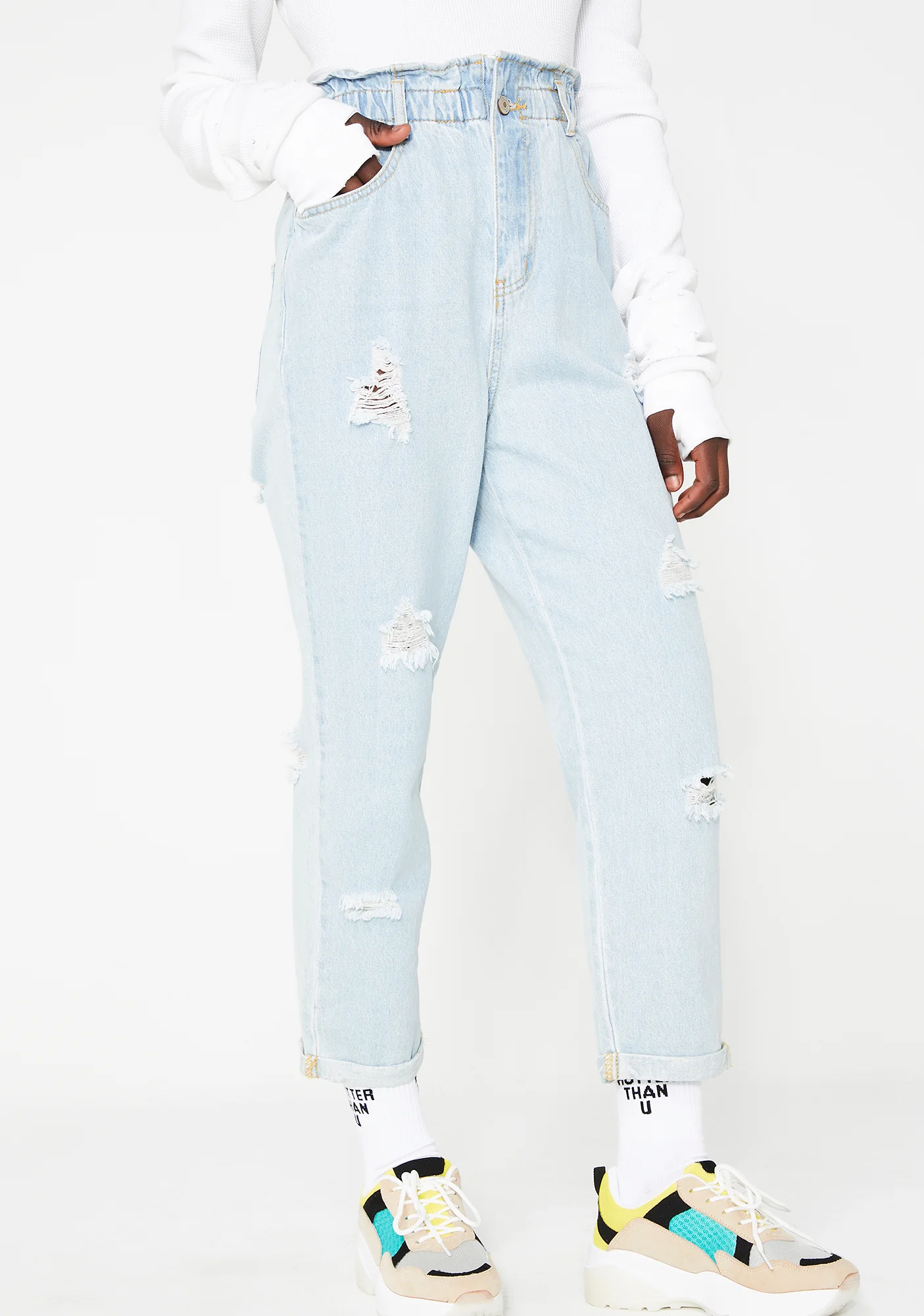 Out My Mentions Denim Jeans - Image 3