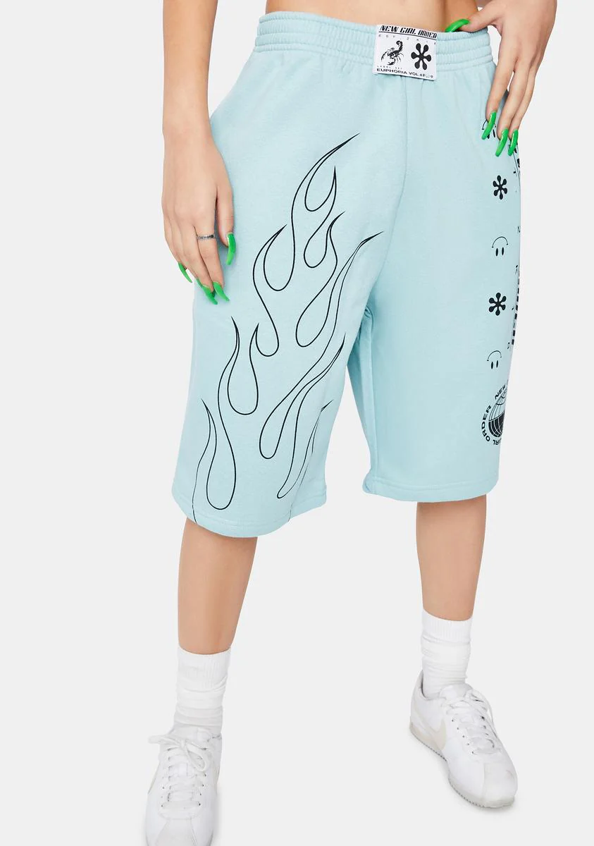 Outline Flame Sport Shorts - Image 2