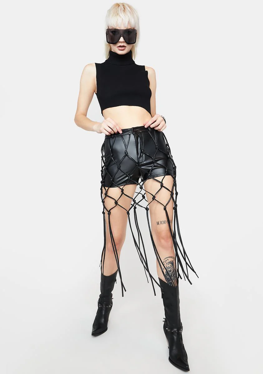 Overachiever Net Fringe Shorts - Image 3