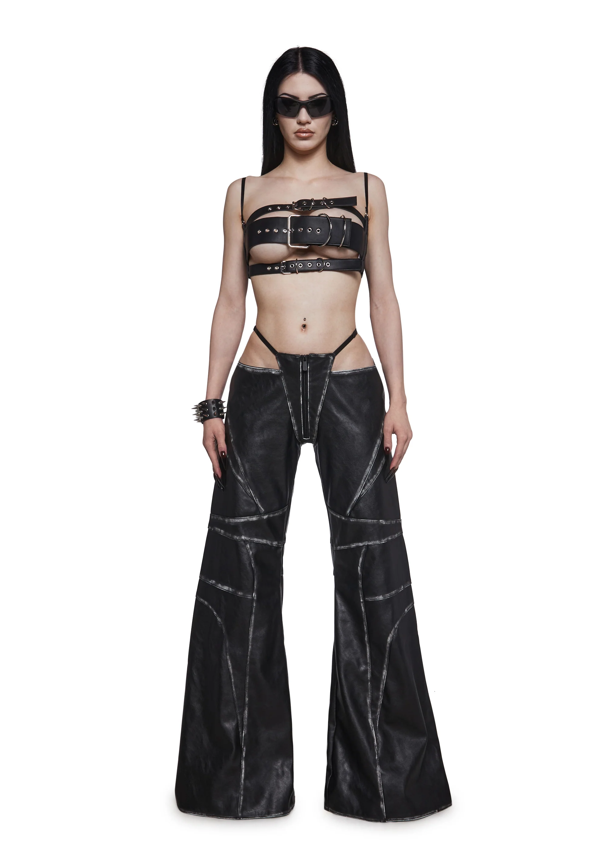 Oversize Thong Pants Black Washed - Image 2