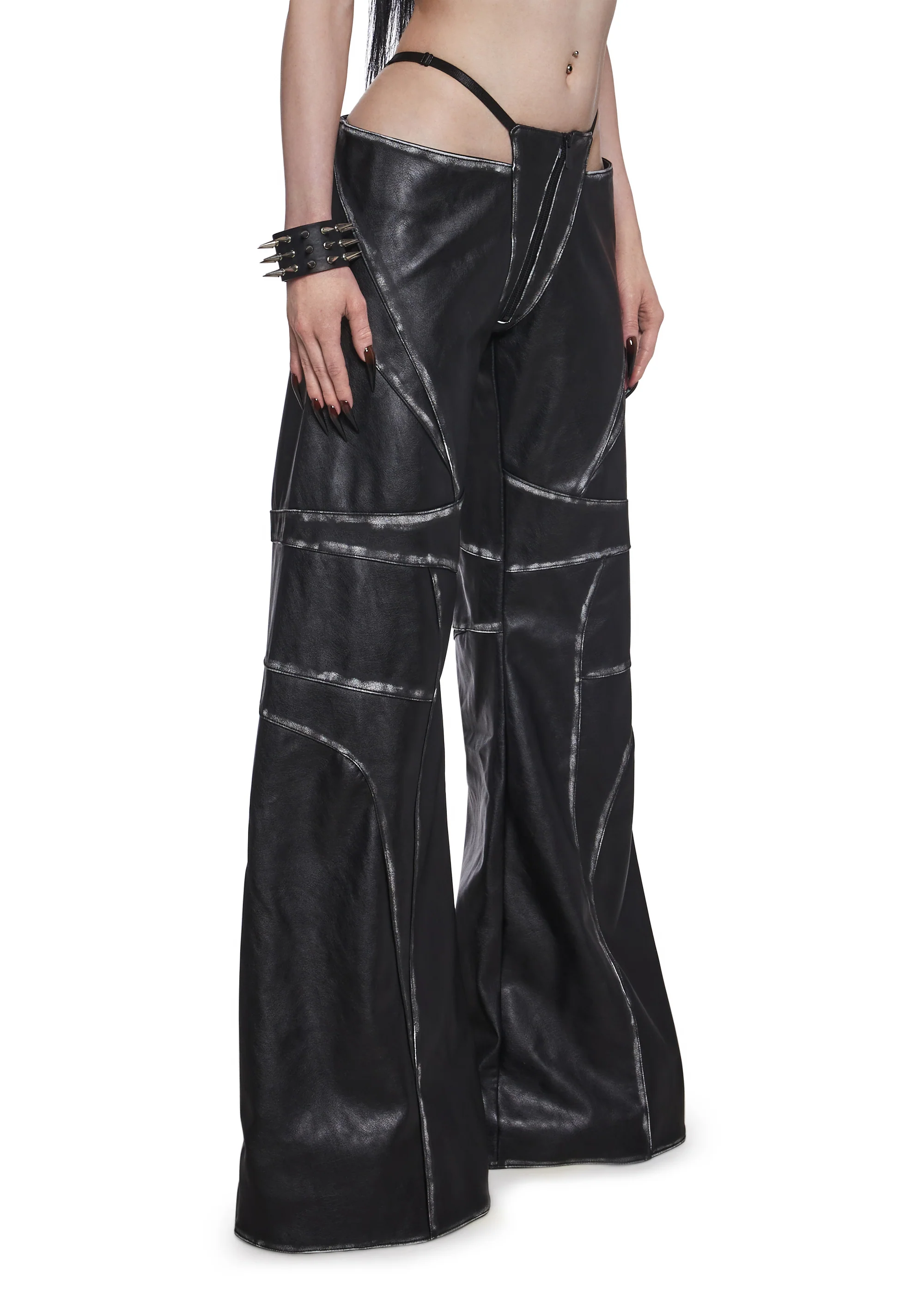 Oversize Thong Pants Black Washed - Image 3