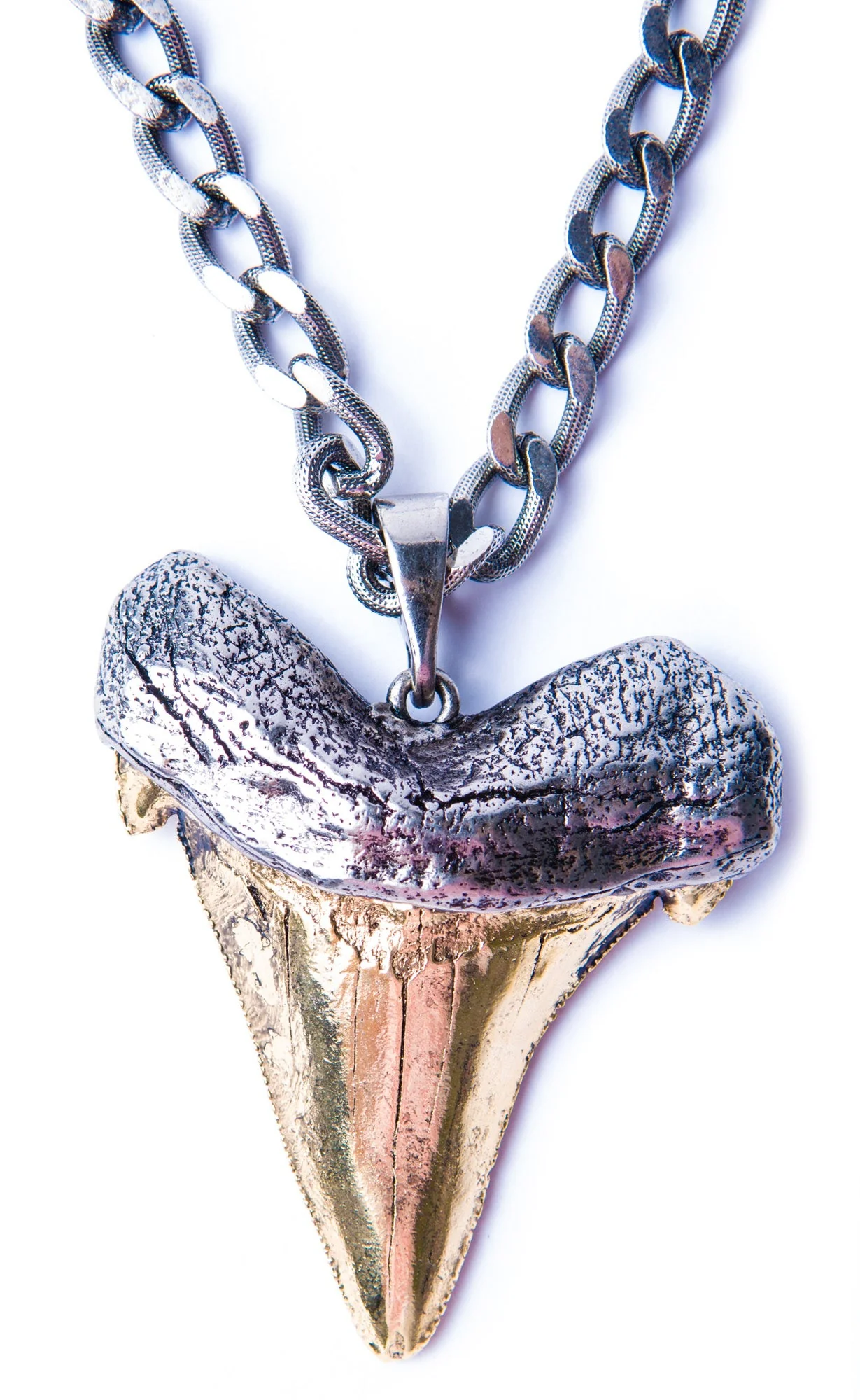 Oversized Shark Tooth Necklace - Gold - Image 5