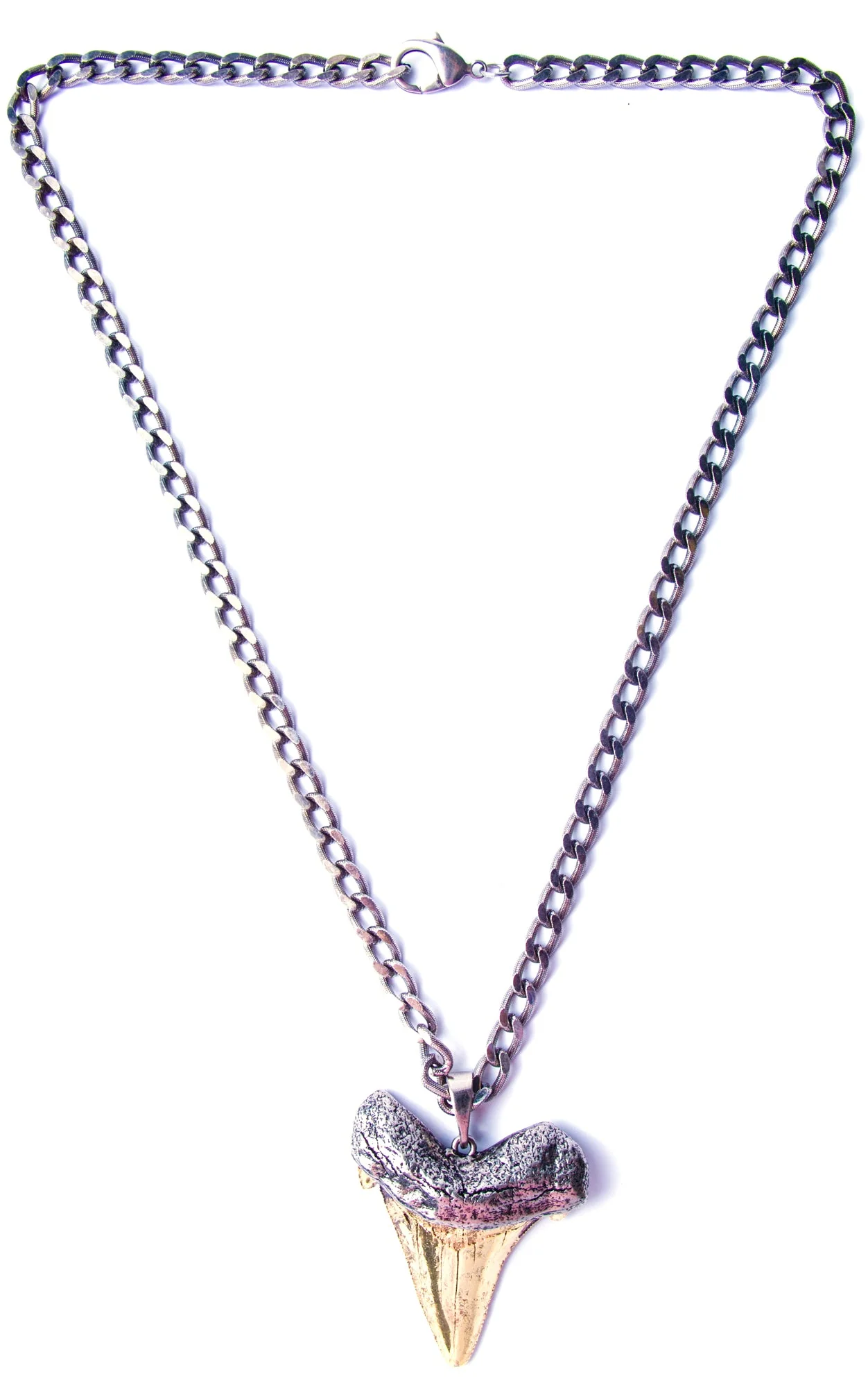 Oversized Shark Tooth Necklace - Gold - Image 6