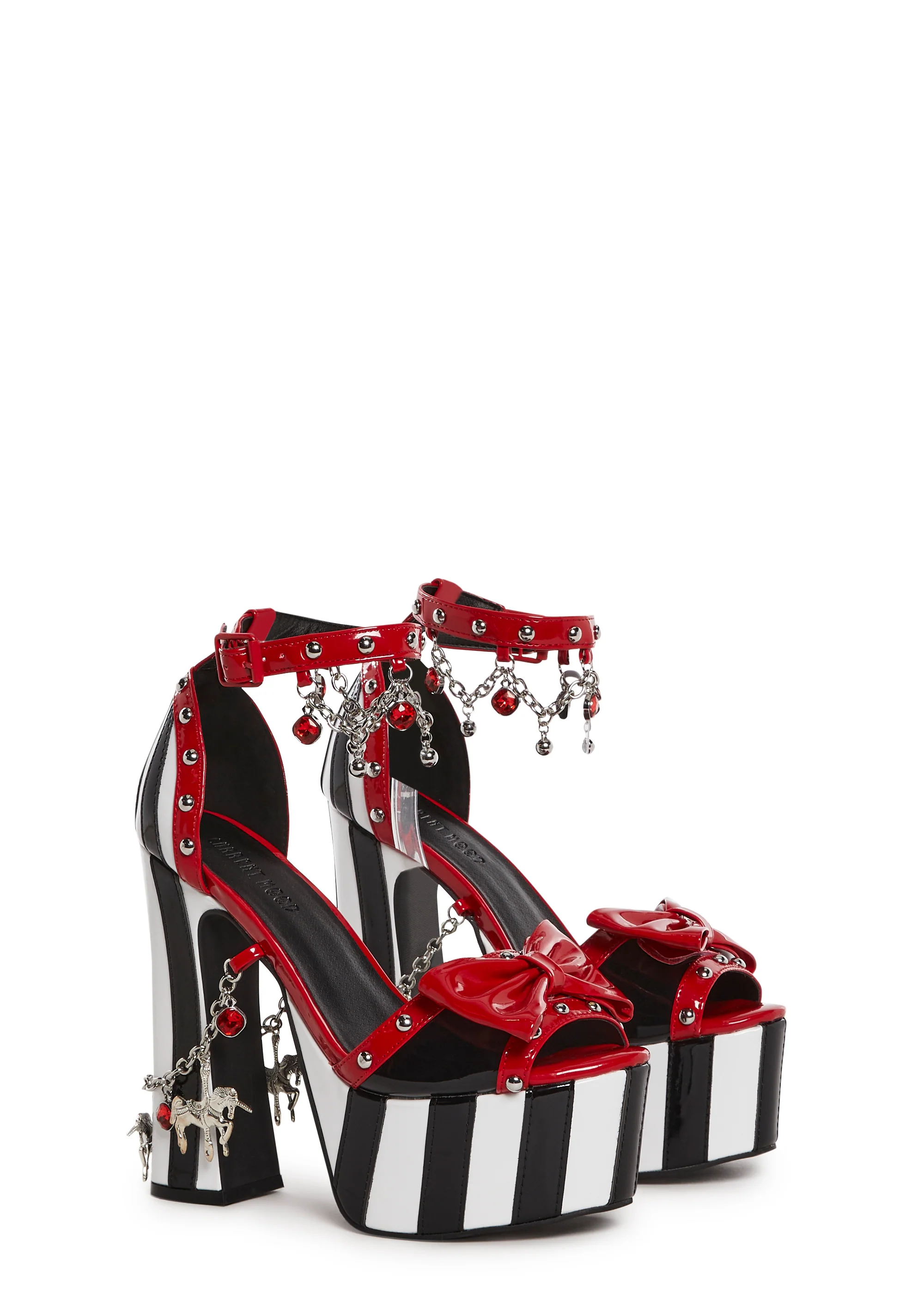 Painted Ponies Platform Heels - Black/Red - Image 3