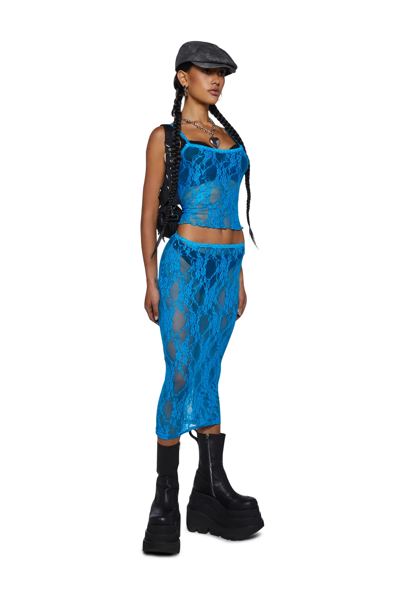 Pammy Lee Lace Midi Skirt - Image 2