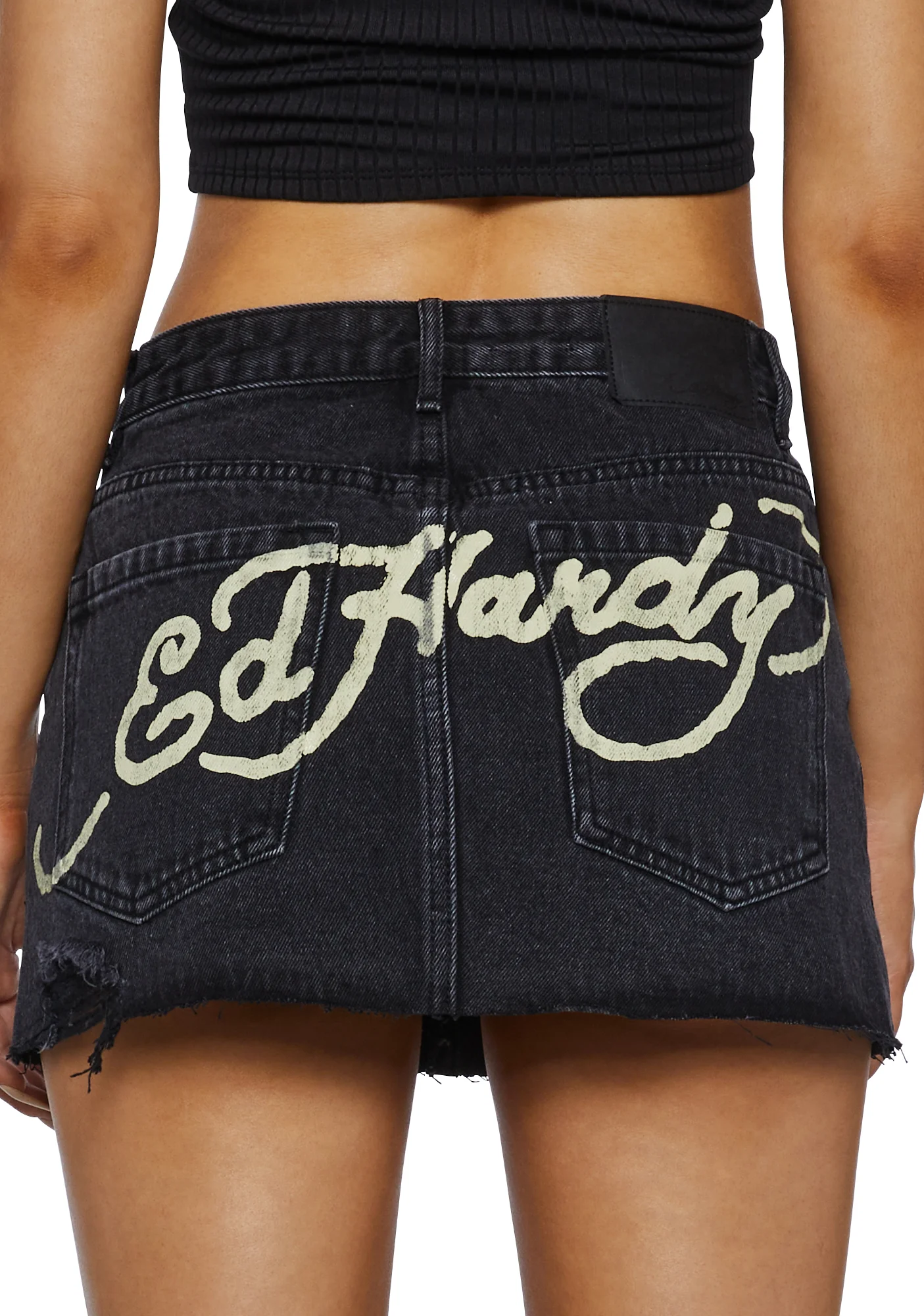 Panther Roses Denim Skirt - Image 6