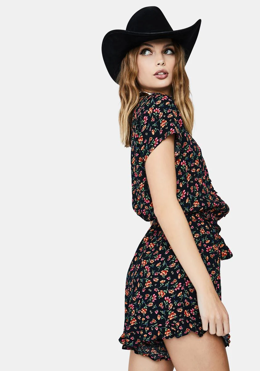 Party Til Dawn Floral Romper - Image 4
