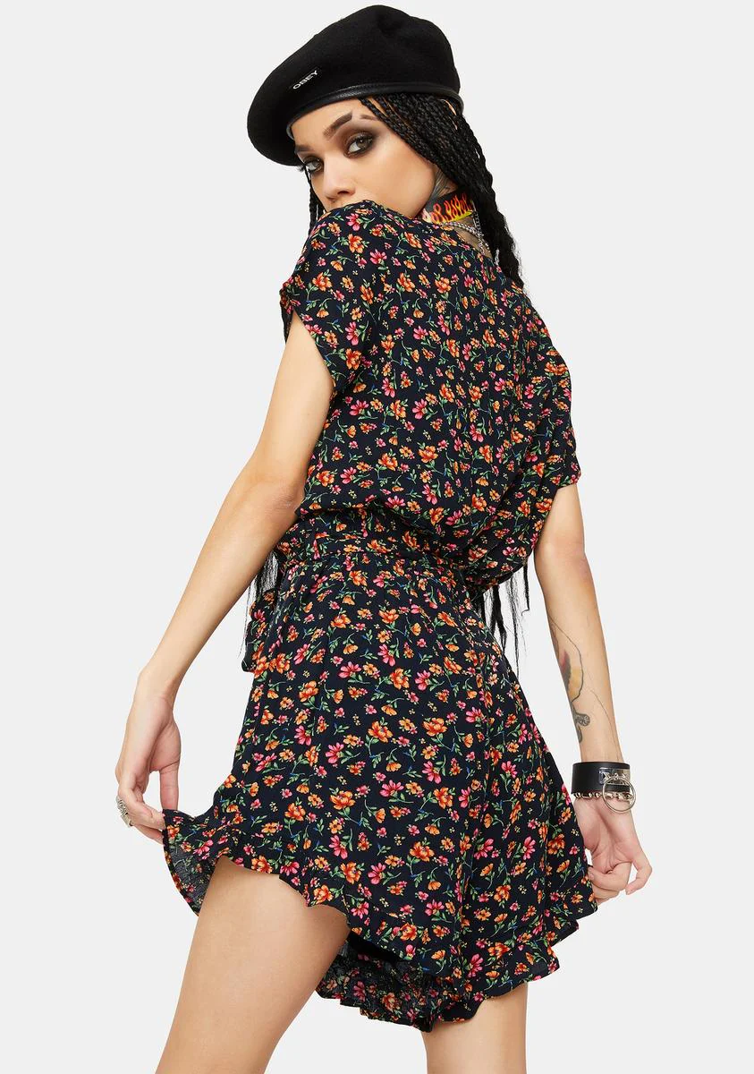 Party Til Dawn Floral Romper - Image 5