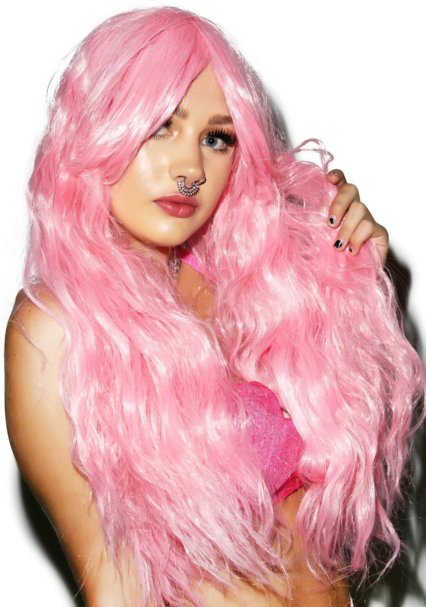 Pastel Baby Wavy Wig - Pink - Image 12
