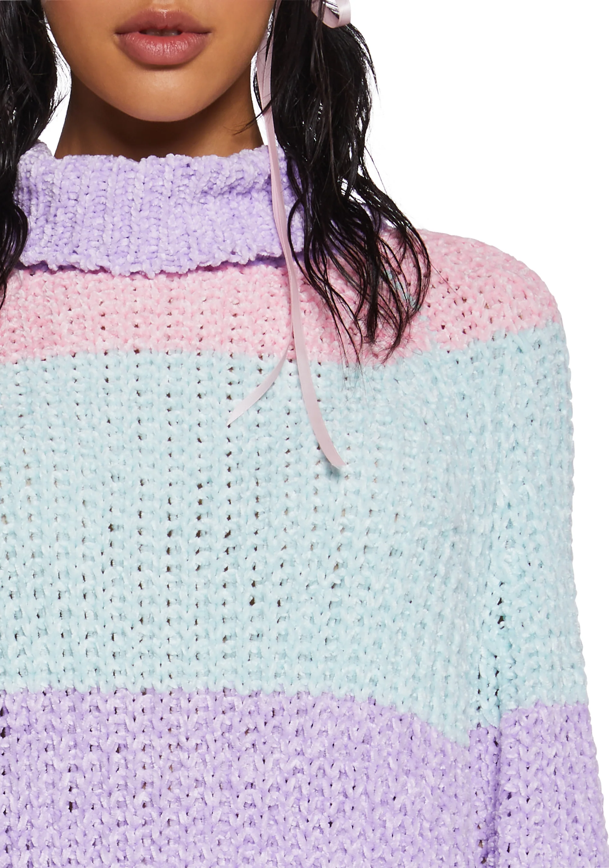 Pastel Sweetz Striped Sweater - Image 5