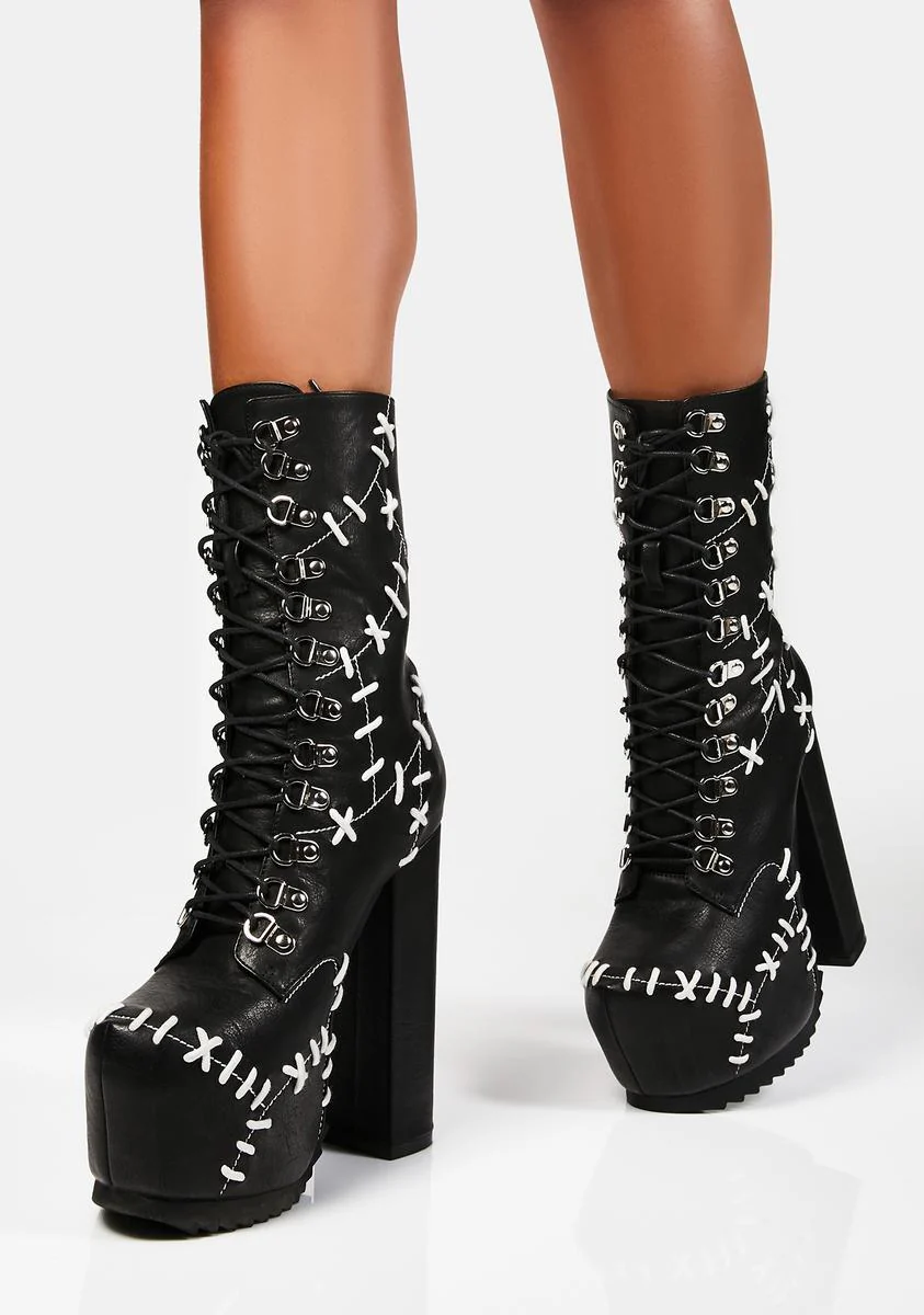 Patch Me Up Lace Up Boots - Image 3