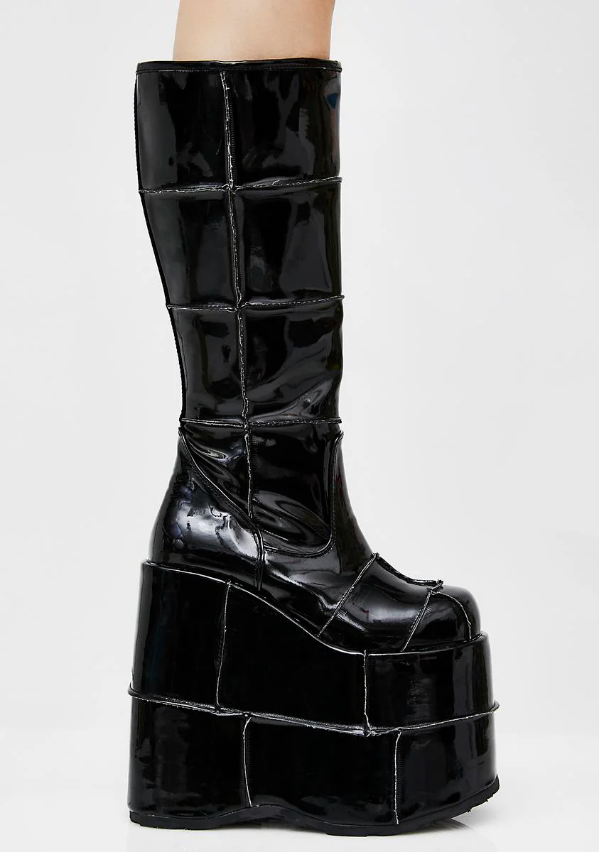 Stack-301 Unisex Platform Knee High Boots - Image 2