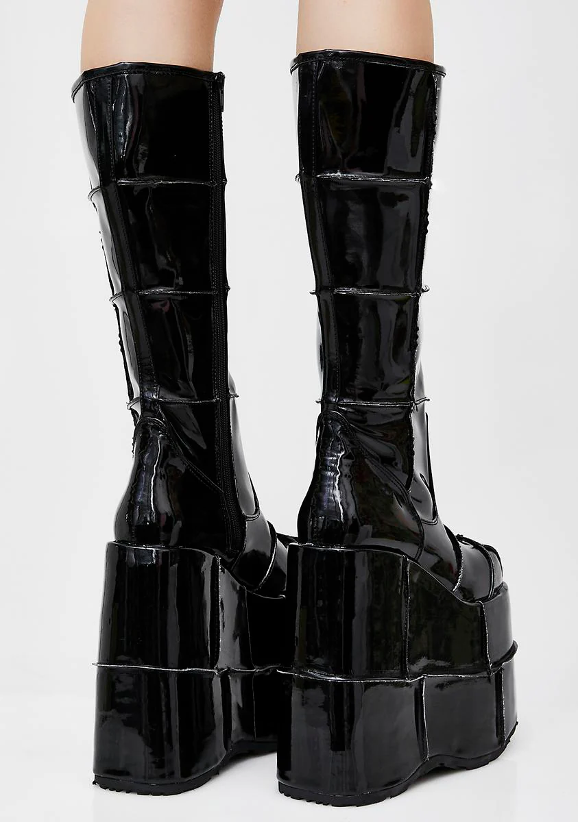 Stack-301 Unisex Platform Knee High Boots - Image 5
