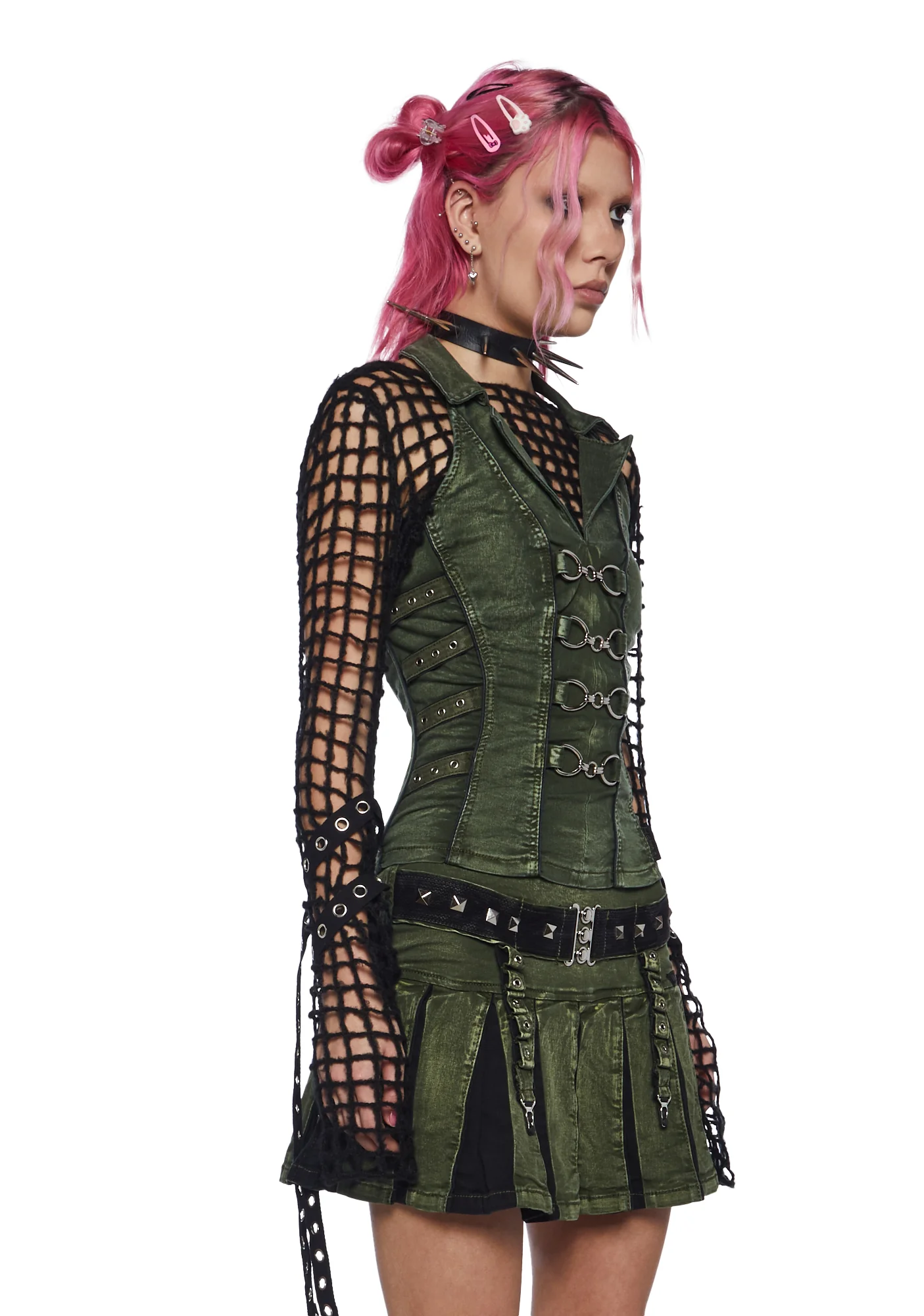Peace Corset Vest - Green - Image 3