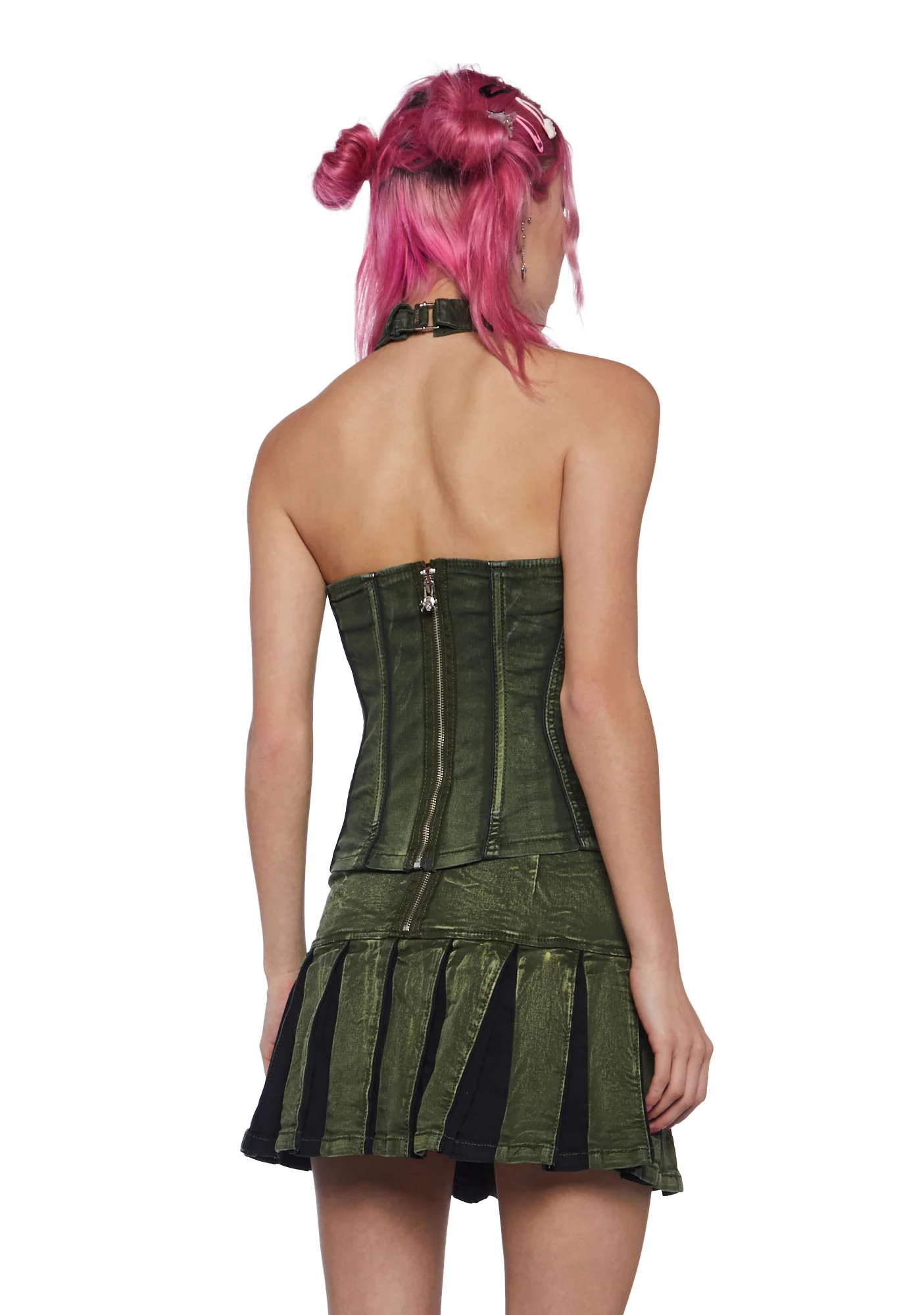 Peace Corset Vest - Green - Image 4