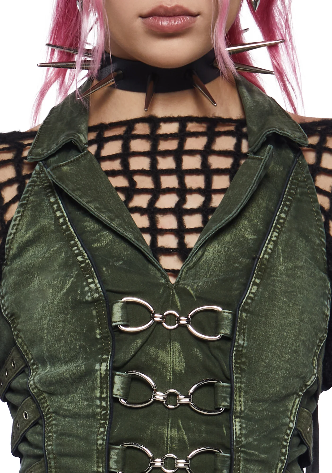 Peace Corset Vest - Green - Image 5