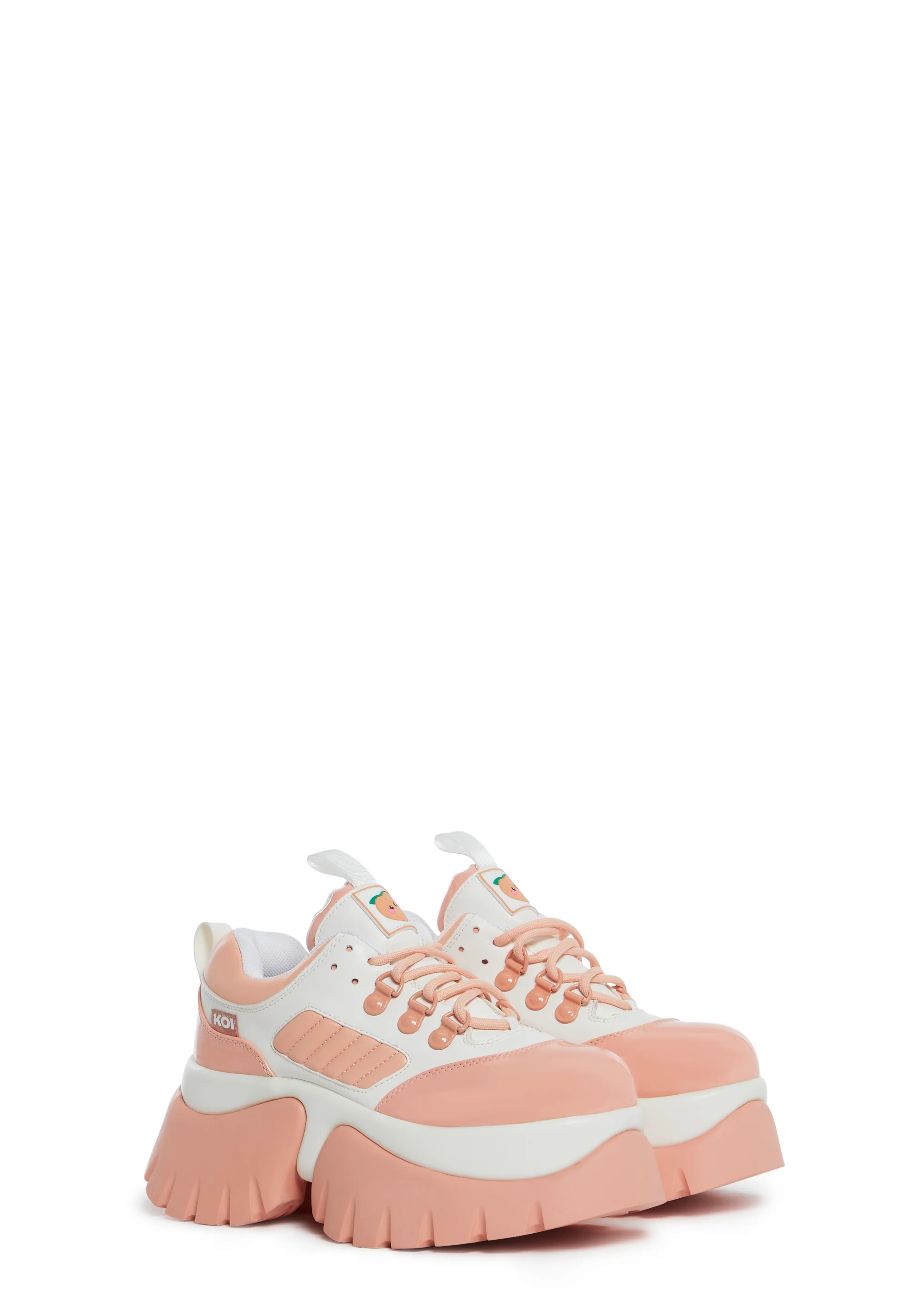 Peach Iced Tea Platform Sneakers - Image 3