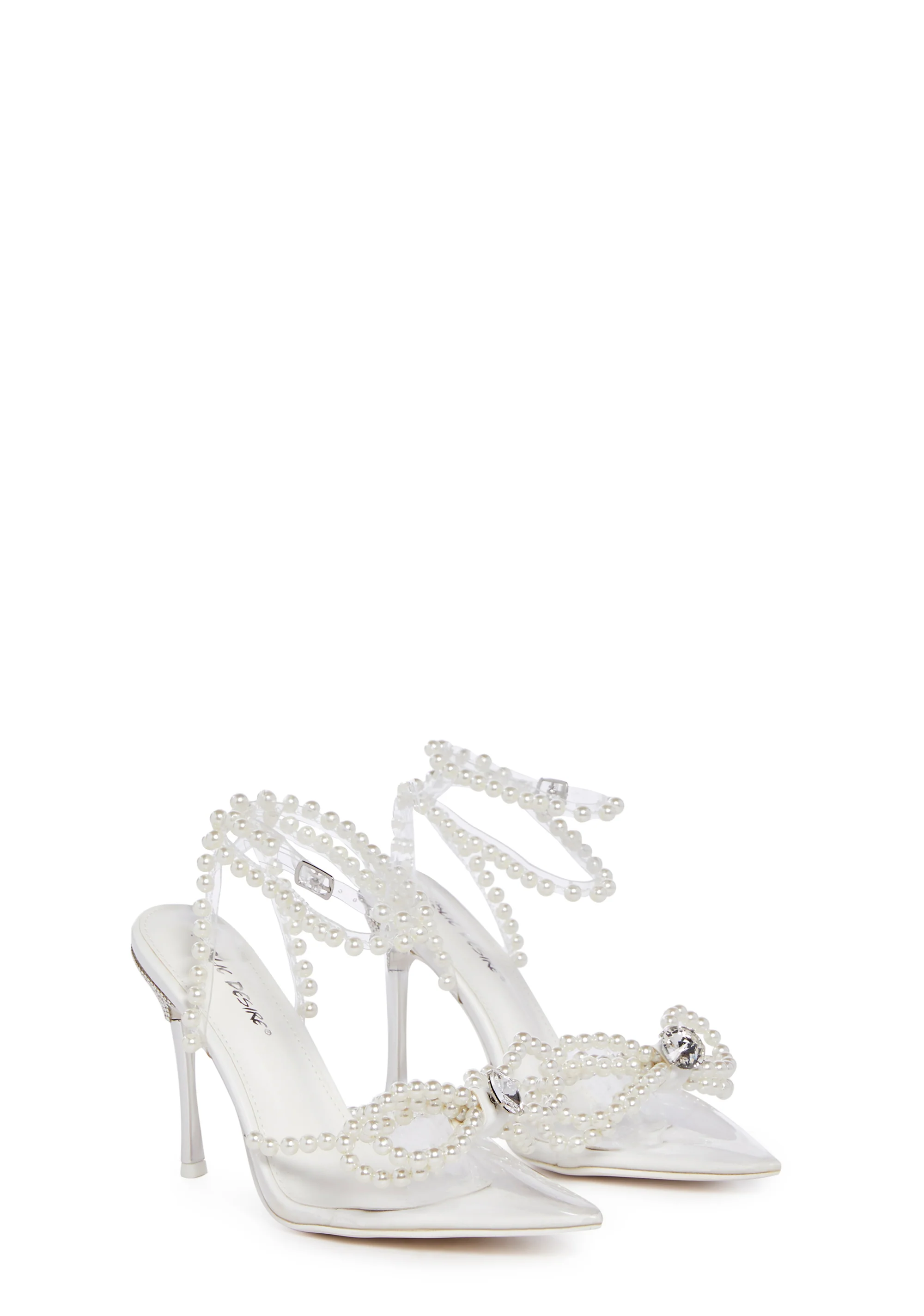 Pearl Bow Stiletto Heels - Image 3