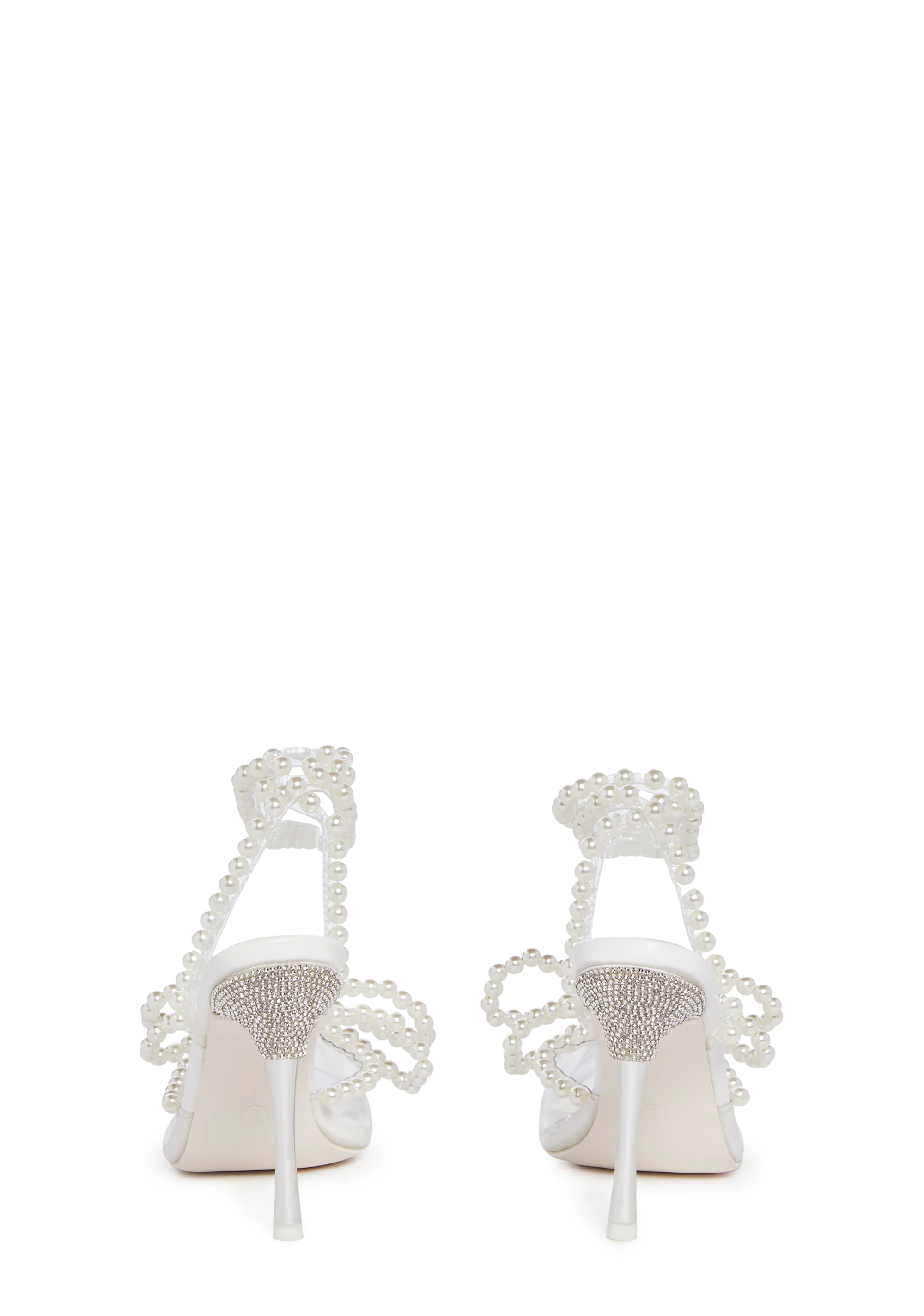Pearl Bow Stiletto Heels - Image 4