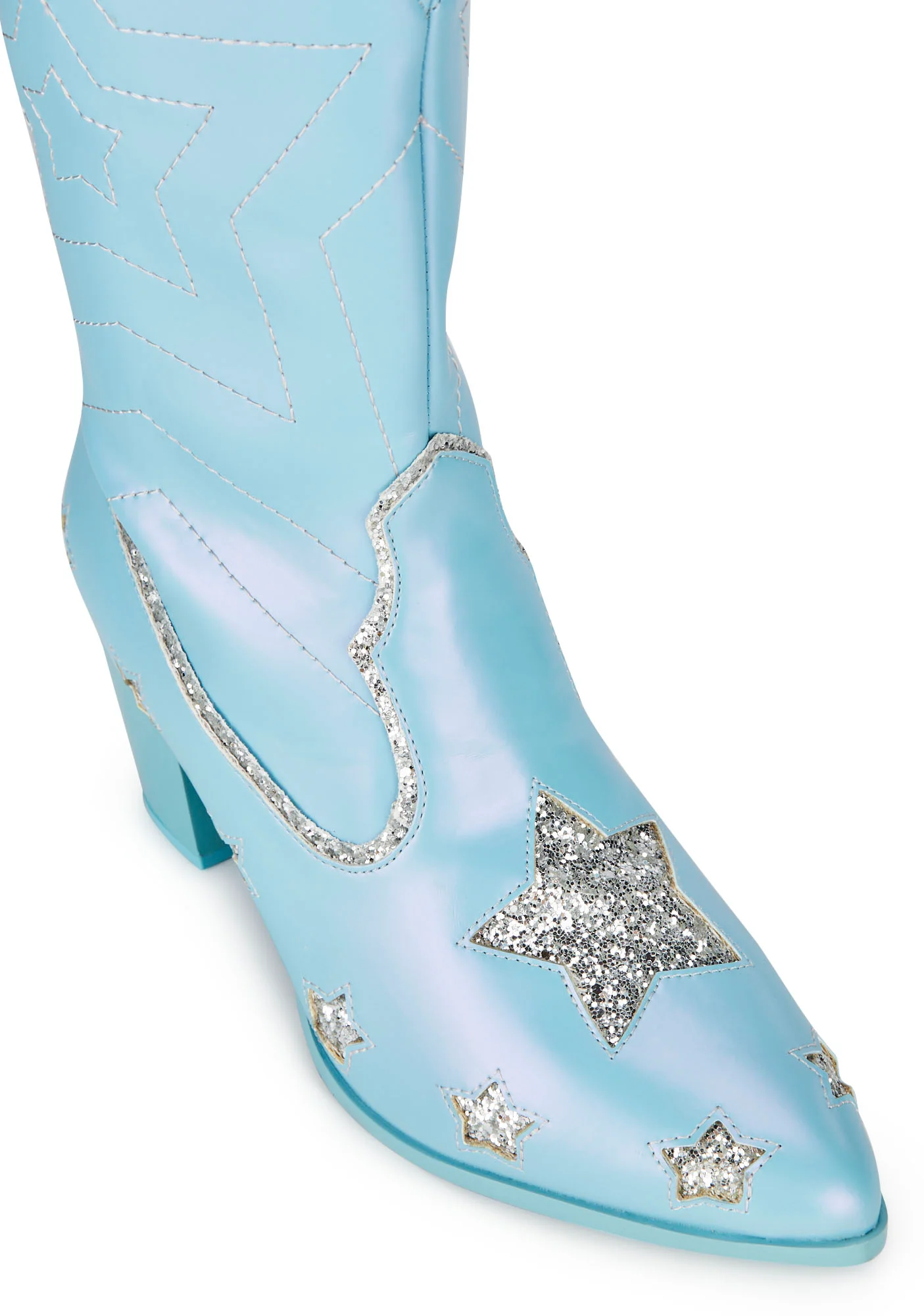 Pearl Star Space Cowgirl Boots - Blue - Image 2