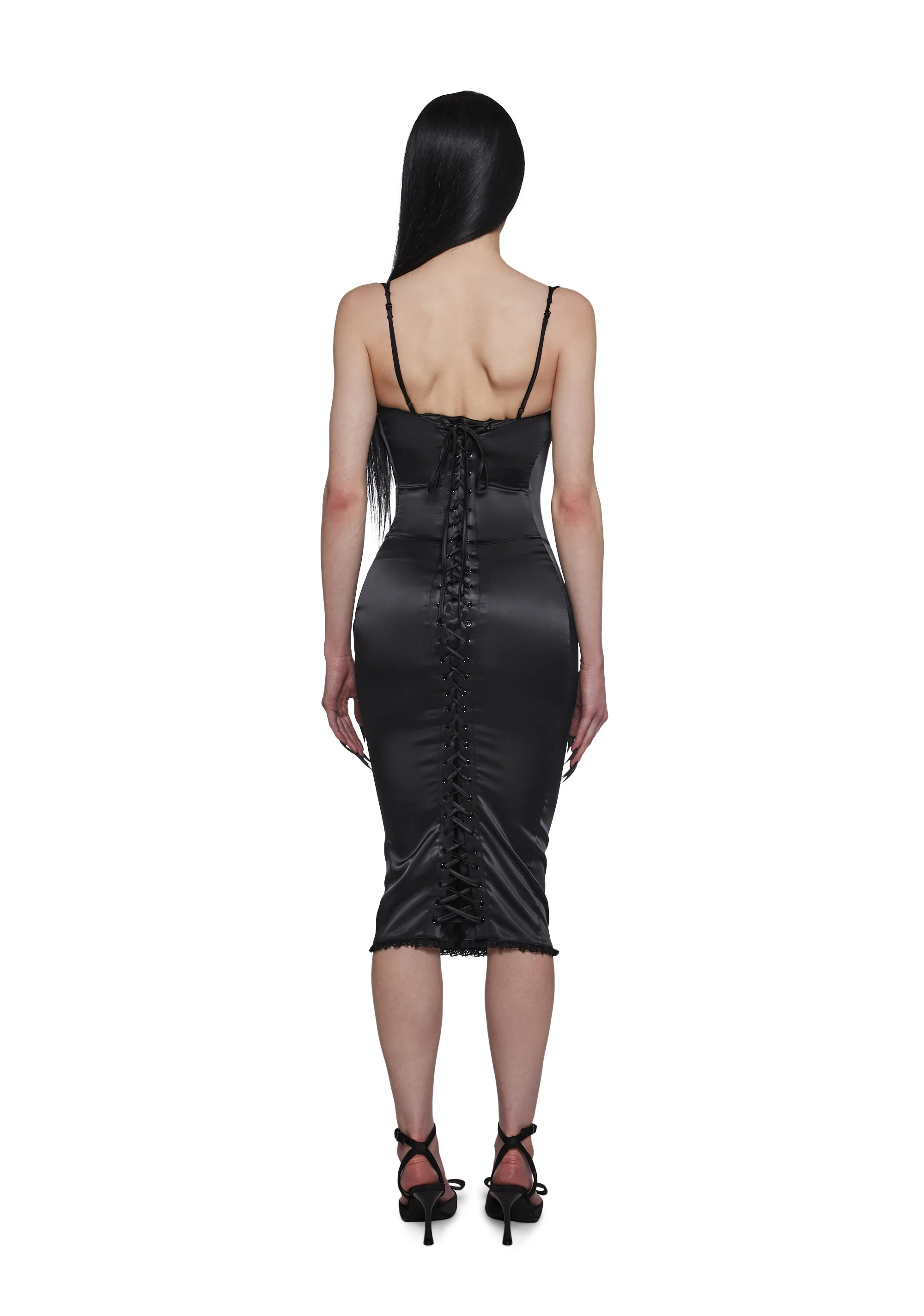 Loyal Maneater Midi Dress - Black - Image 2