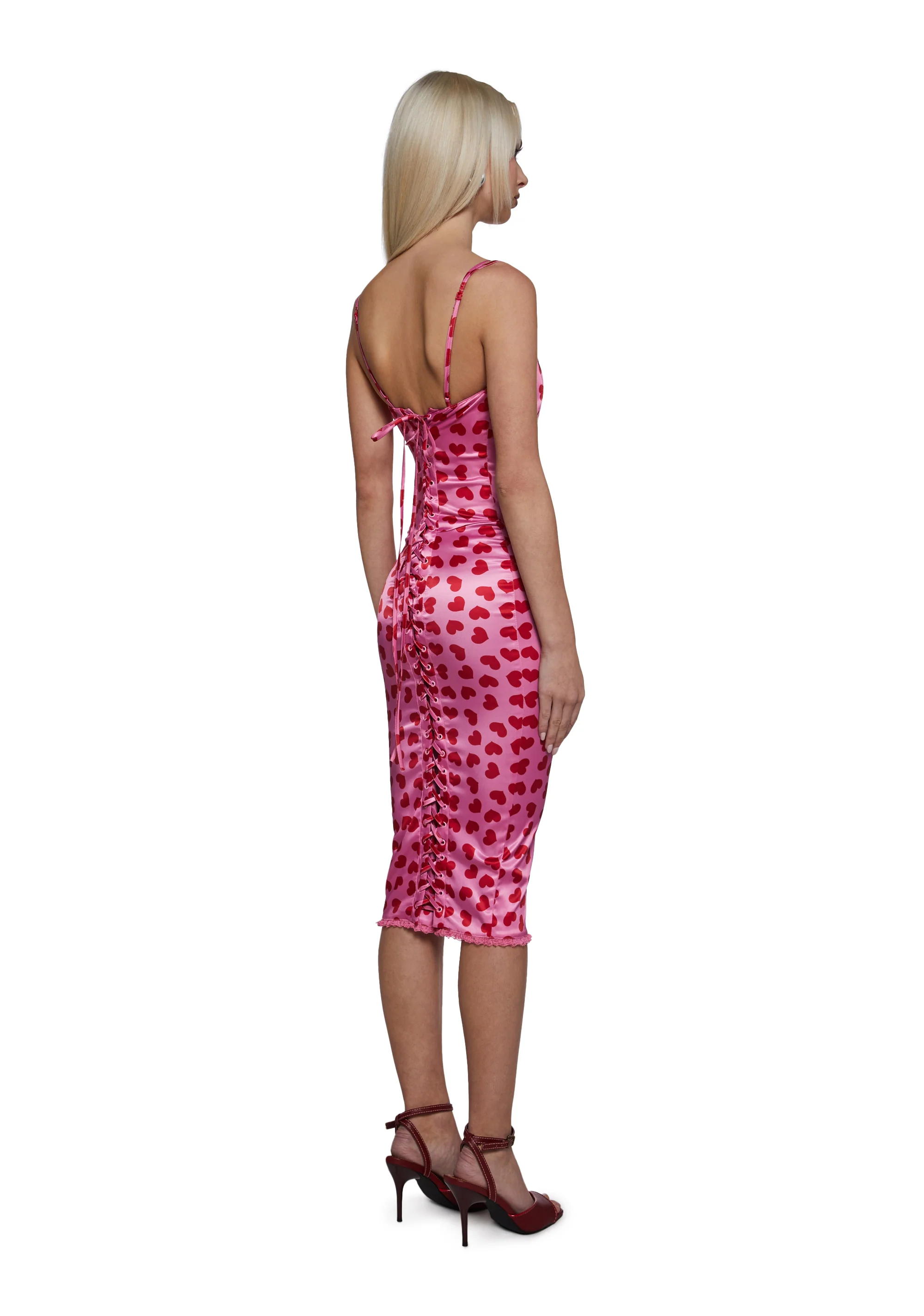 Loyal Maneater Midi Dress - Pink - Image 4