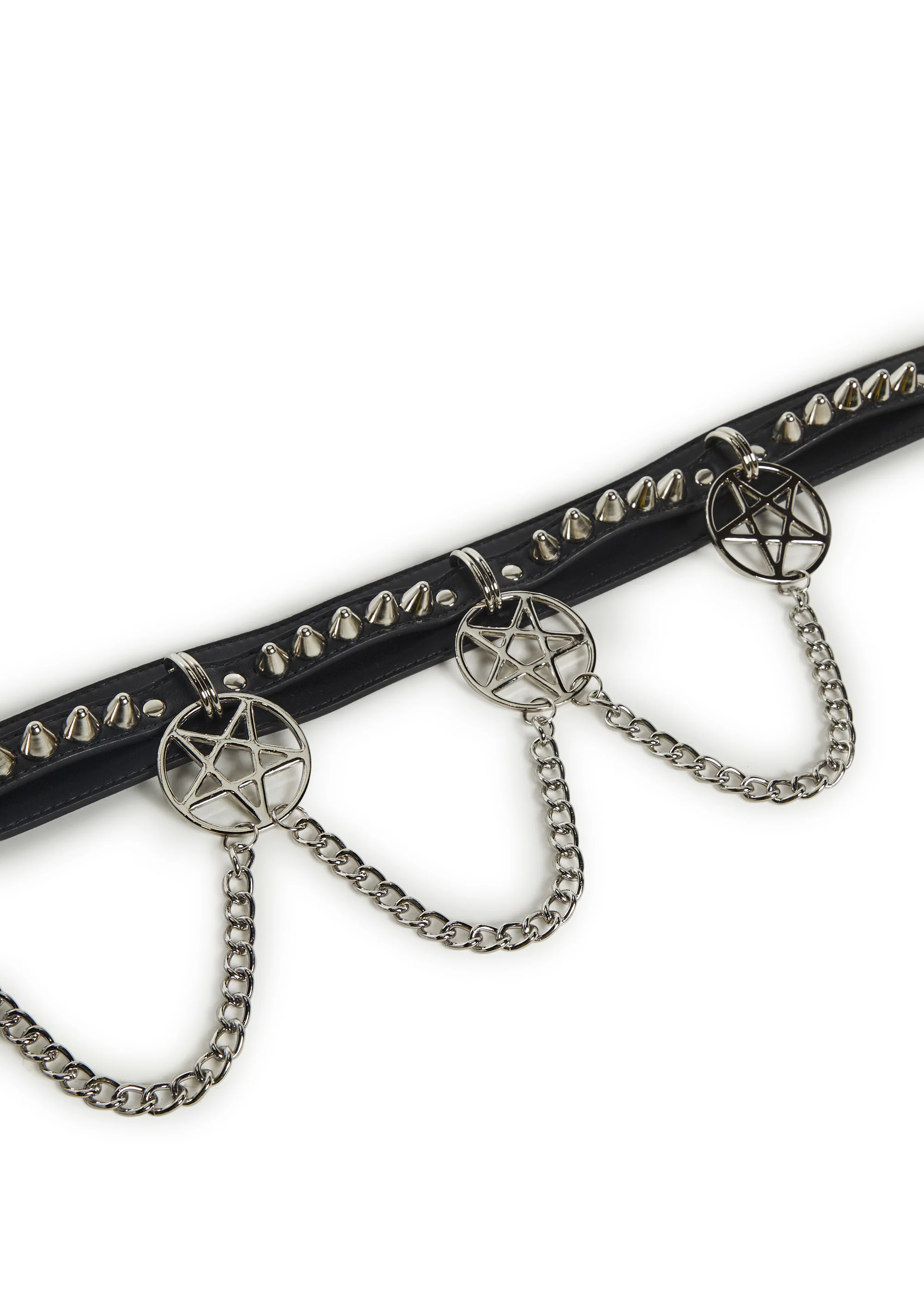 Pentagram Waist Belt With Chains - Image 6