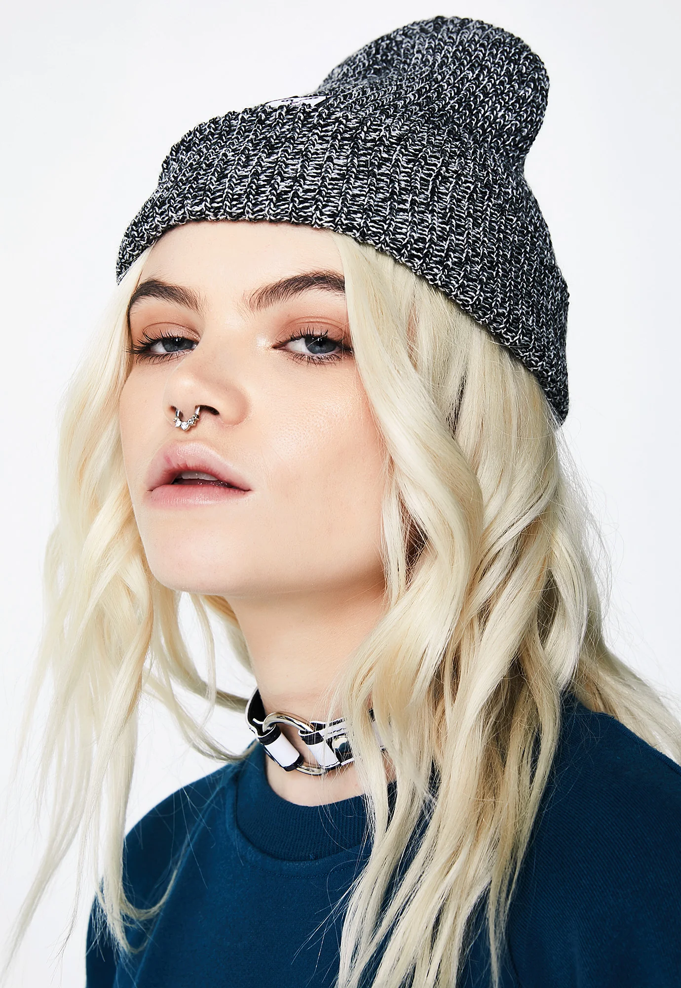 Peppered Lord Nermal Ribbed Beanie - Image 3