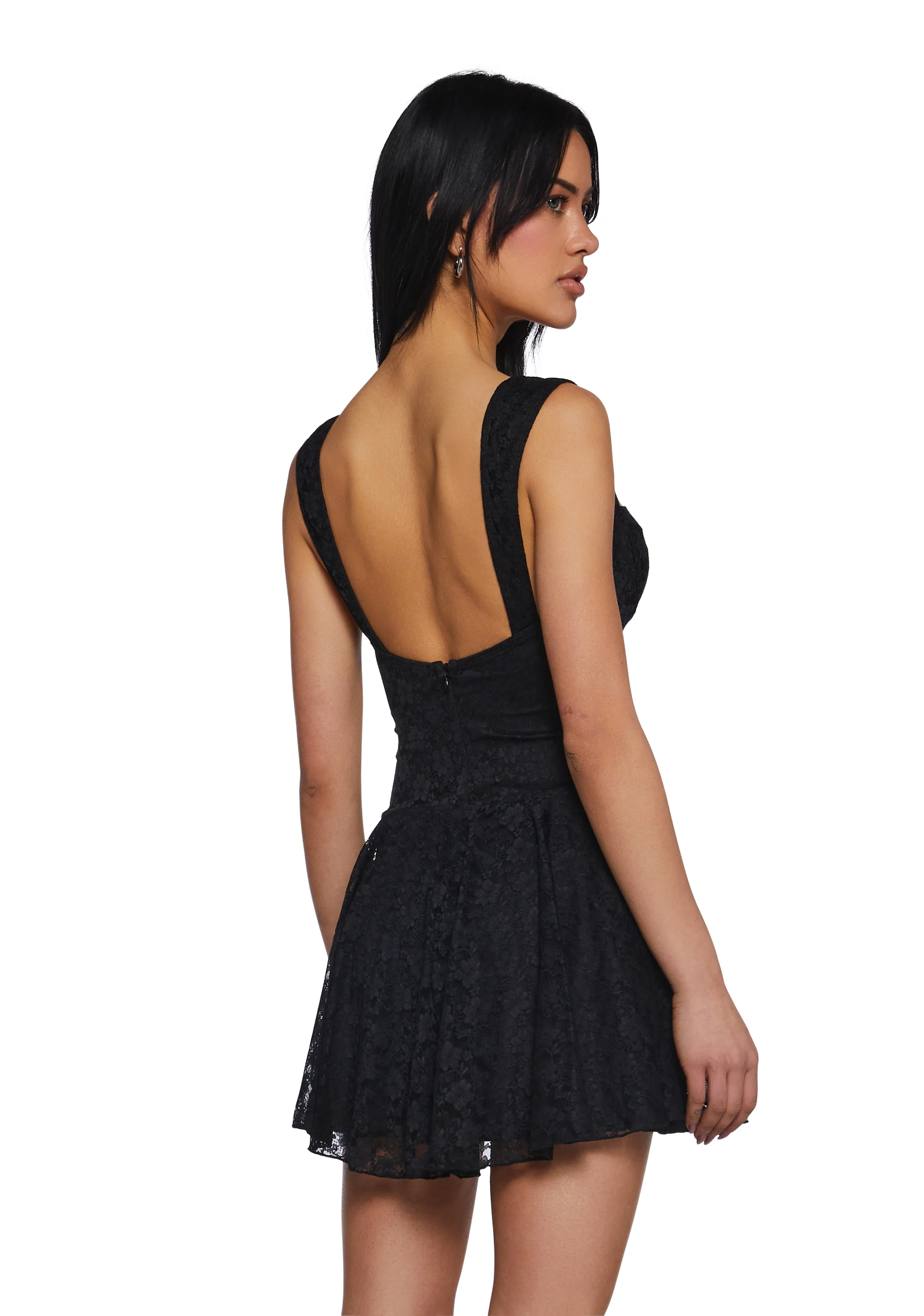 Perfect Date Mini Dress - Black - Image 4