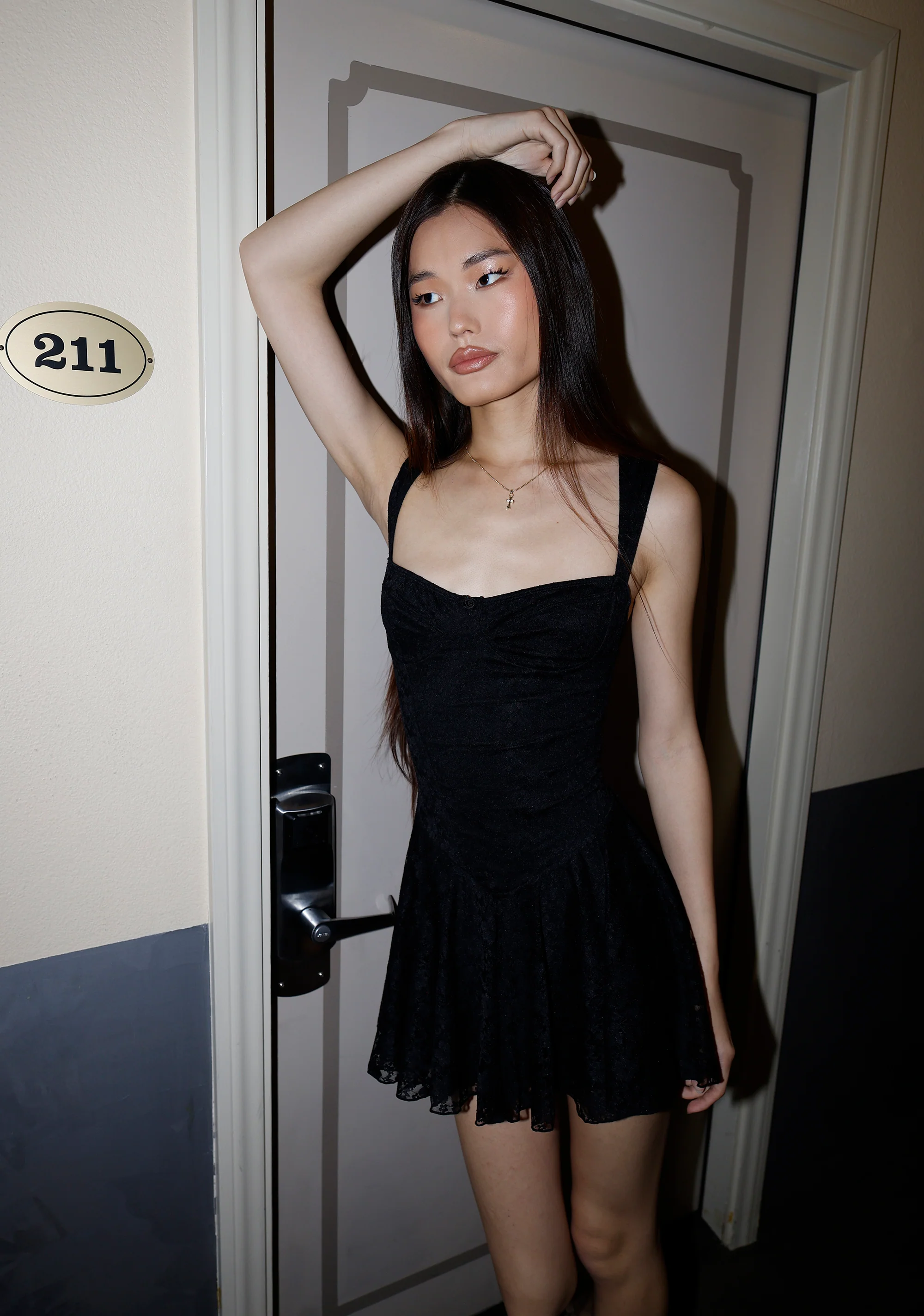 Perfect Date Mini Dress - Black - Image 7