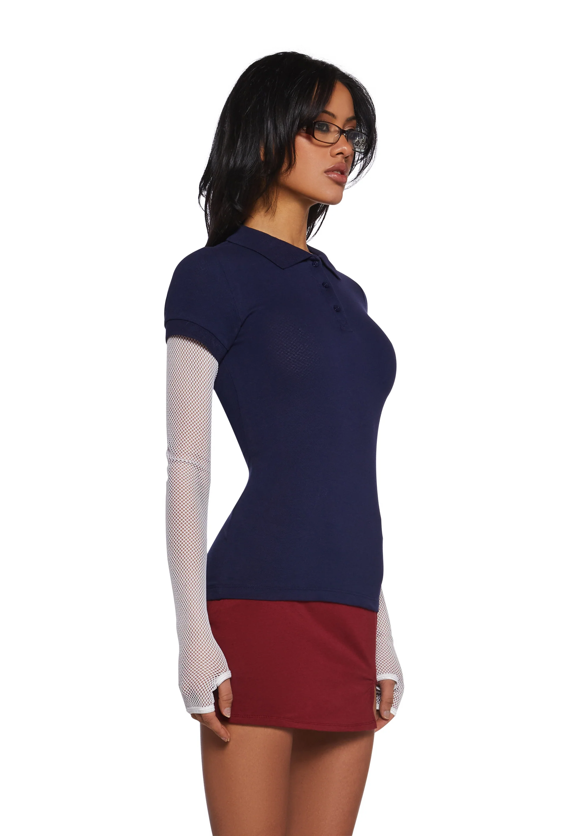 Perfectly Preppy Short Sleeve Top - Blue - Image 3