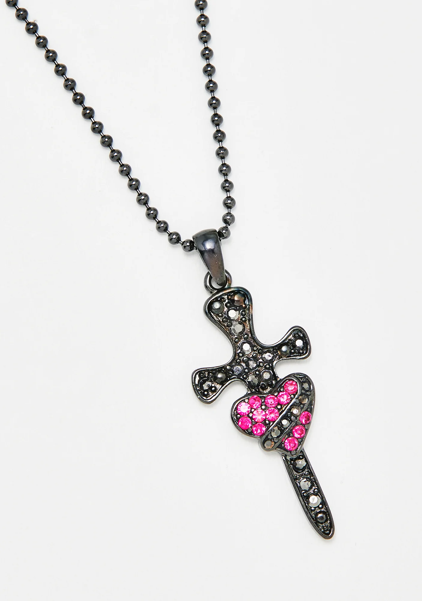 Pierce My Heart Cross Necklace - Image 2