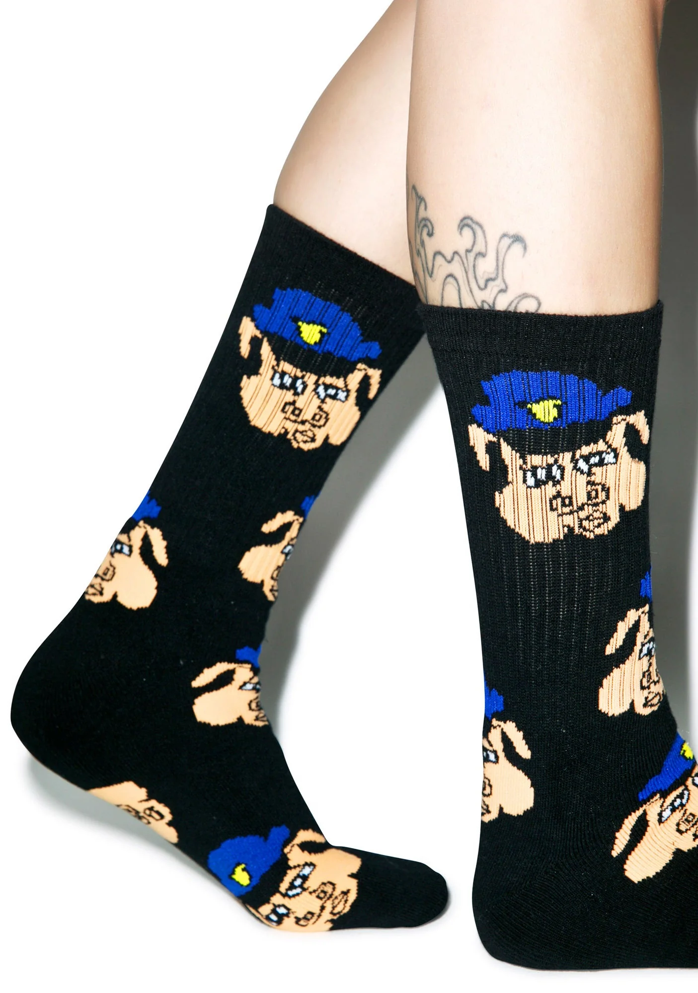 Pig Cop Socks - Black - Image 3