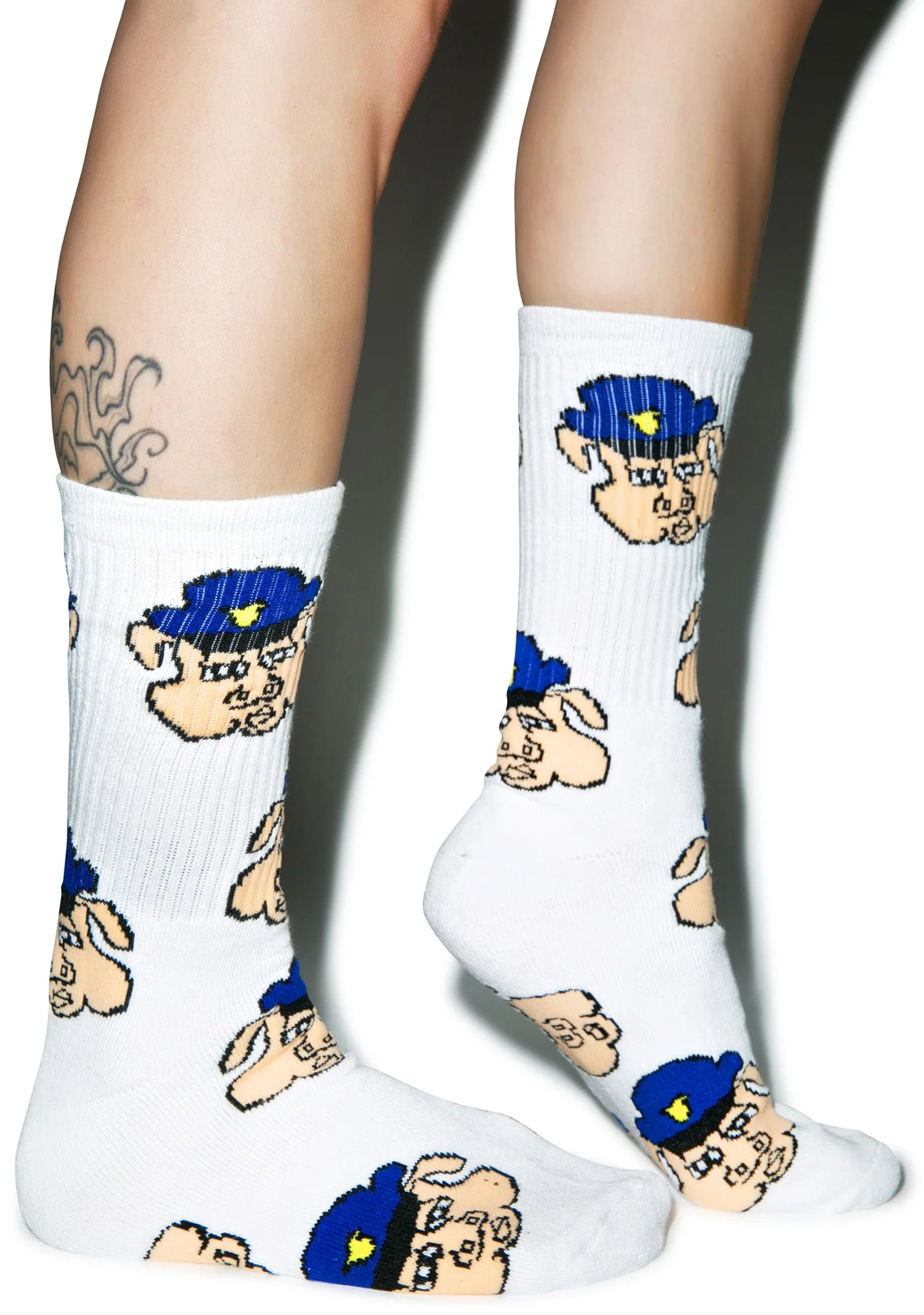 Pig Cop Socks - Black - Image 7
