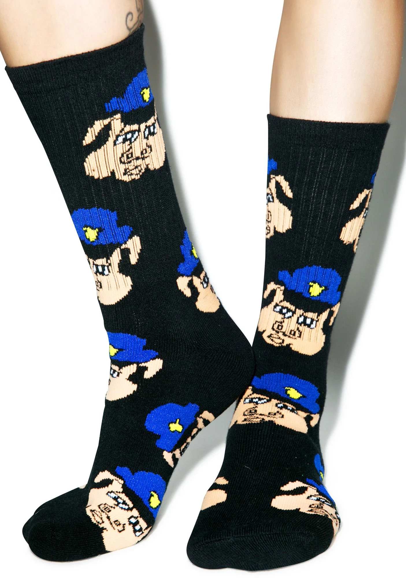 Pig Cop Socks - Black - Image 9