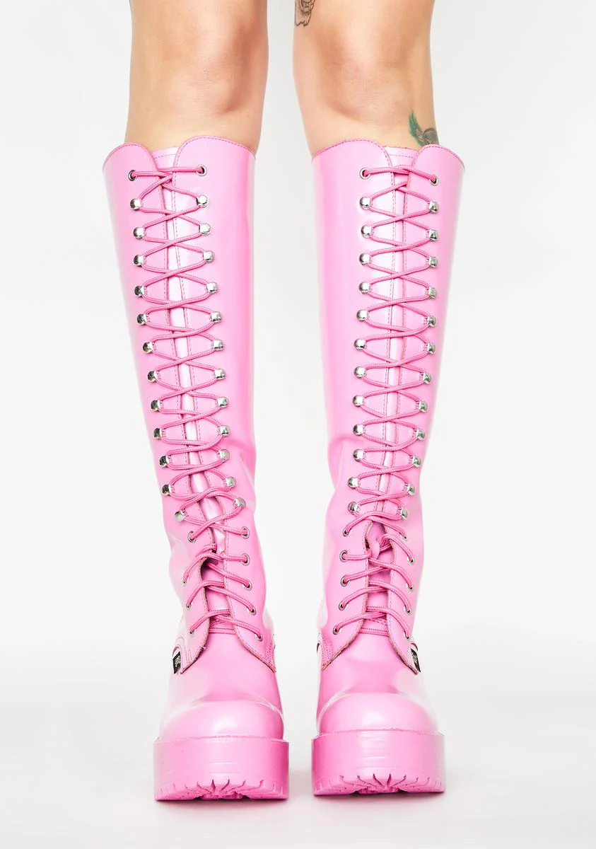 Pink Lash Boots - Light Pink - Image 3