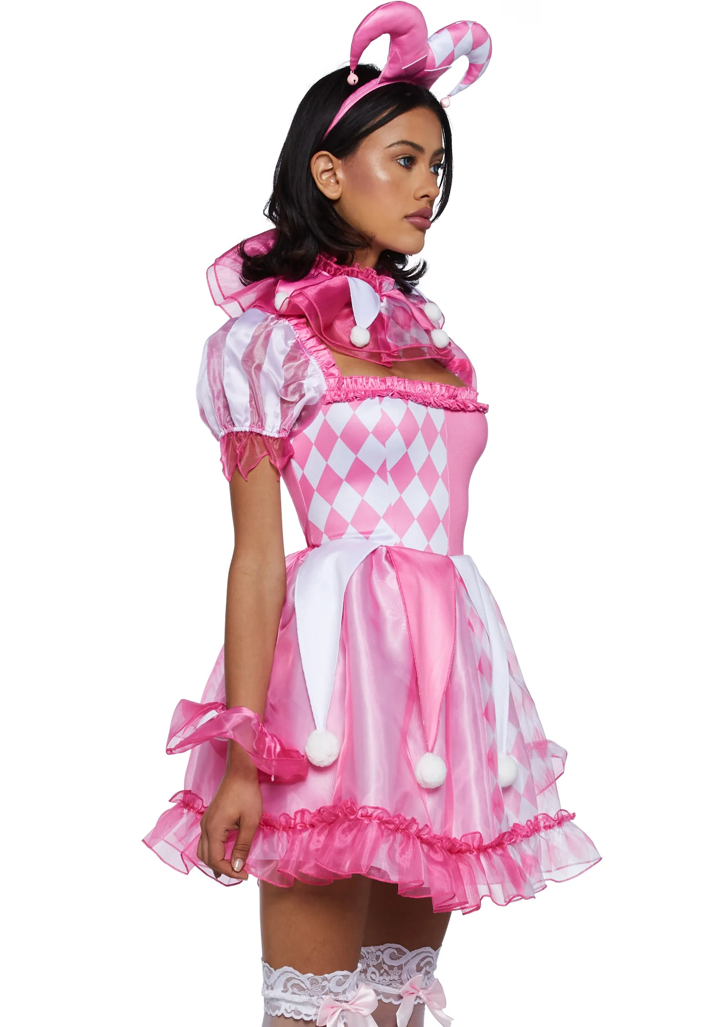 Pinwheel Fantasy Jester Costume - Pink - Image 5