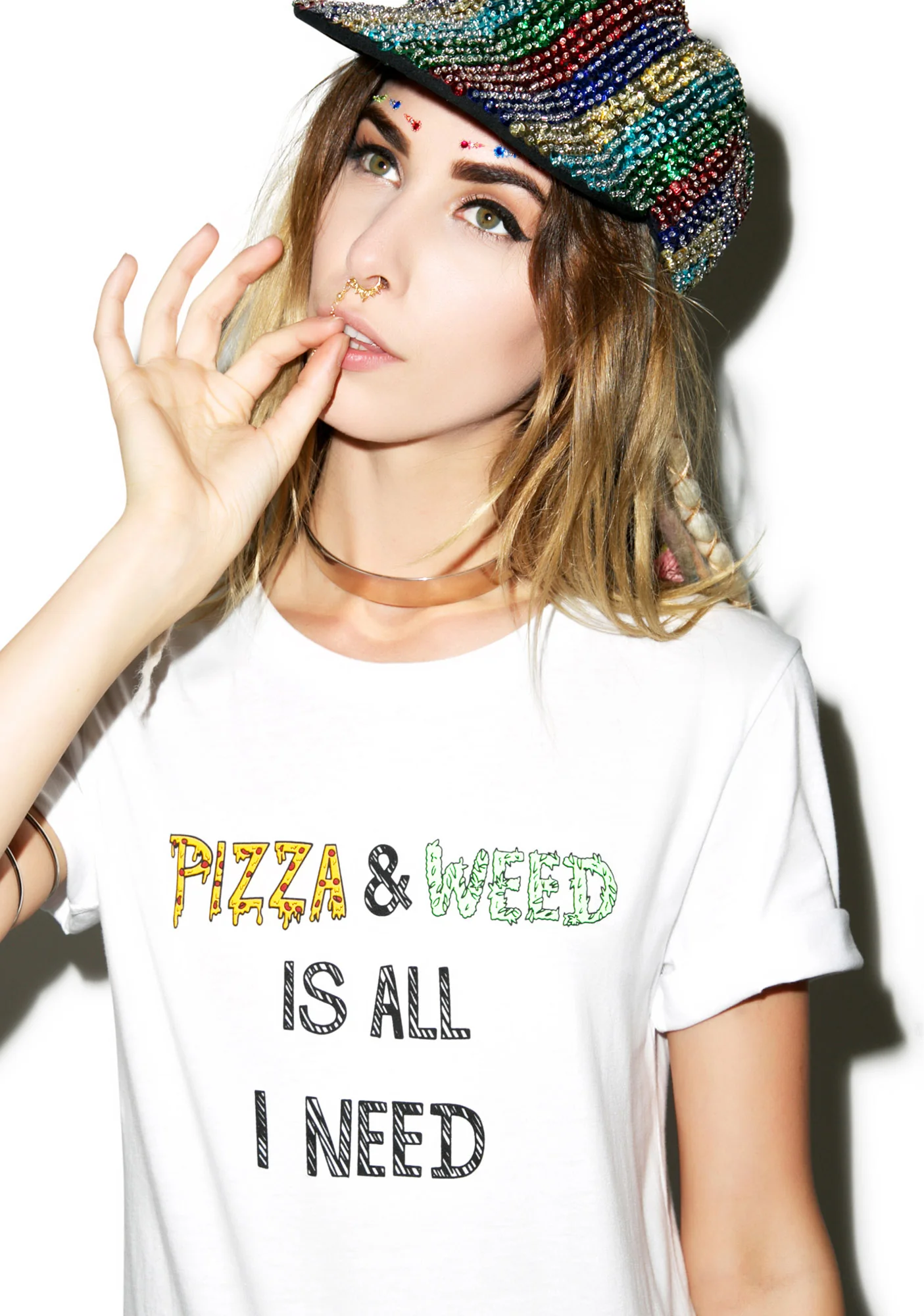 Pizza & Weed Tee - Image 2