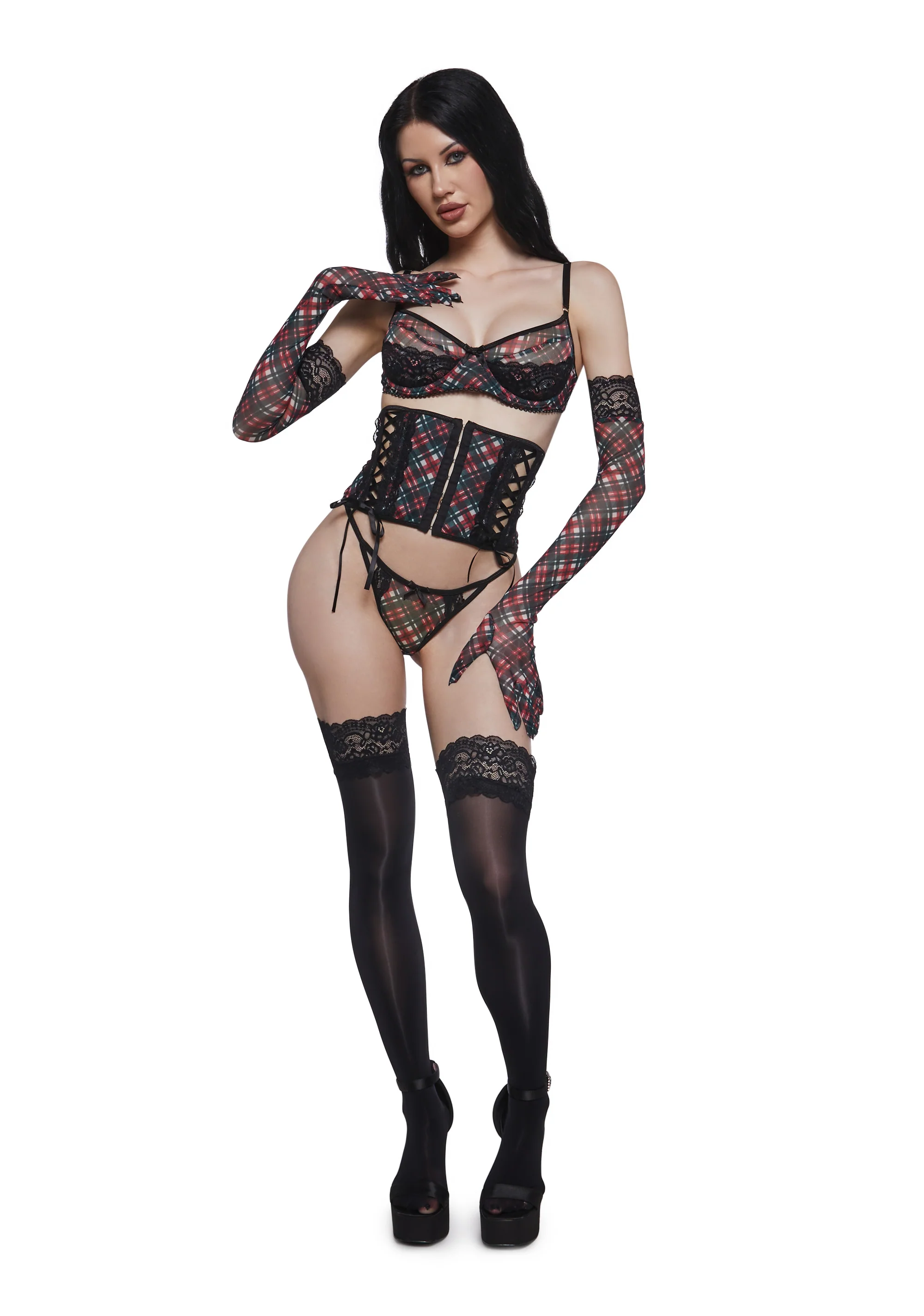 Plaid For You Lingerie Set - Image 2