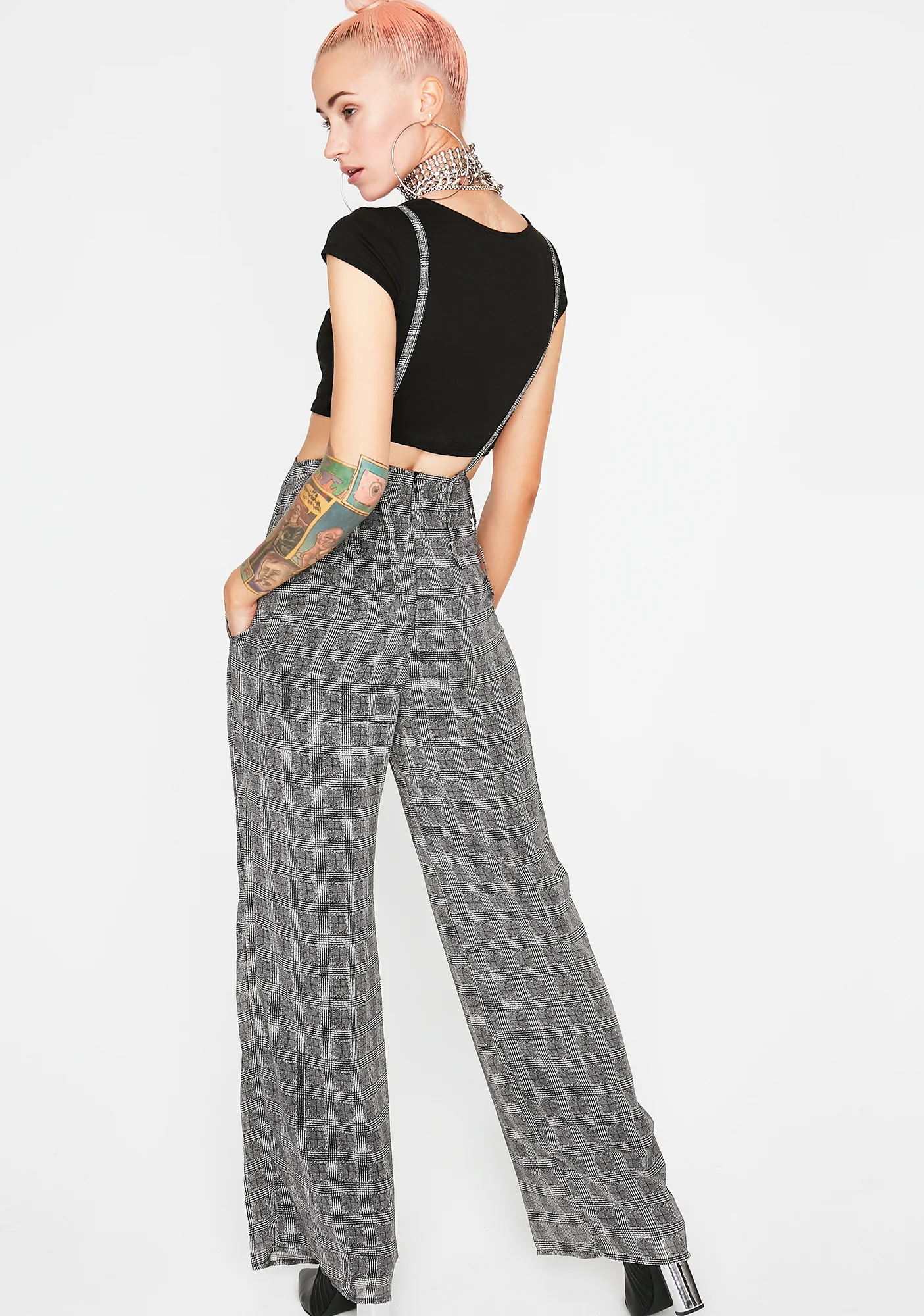 Plaid Got The Juice Jumpsuit - Image 4