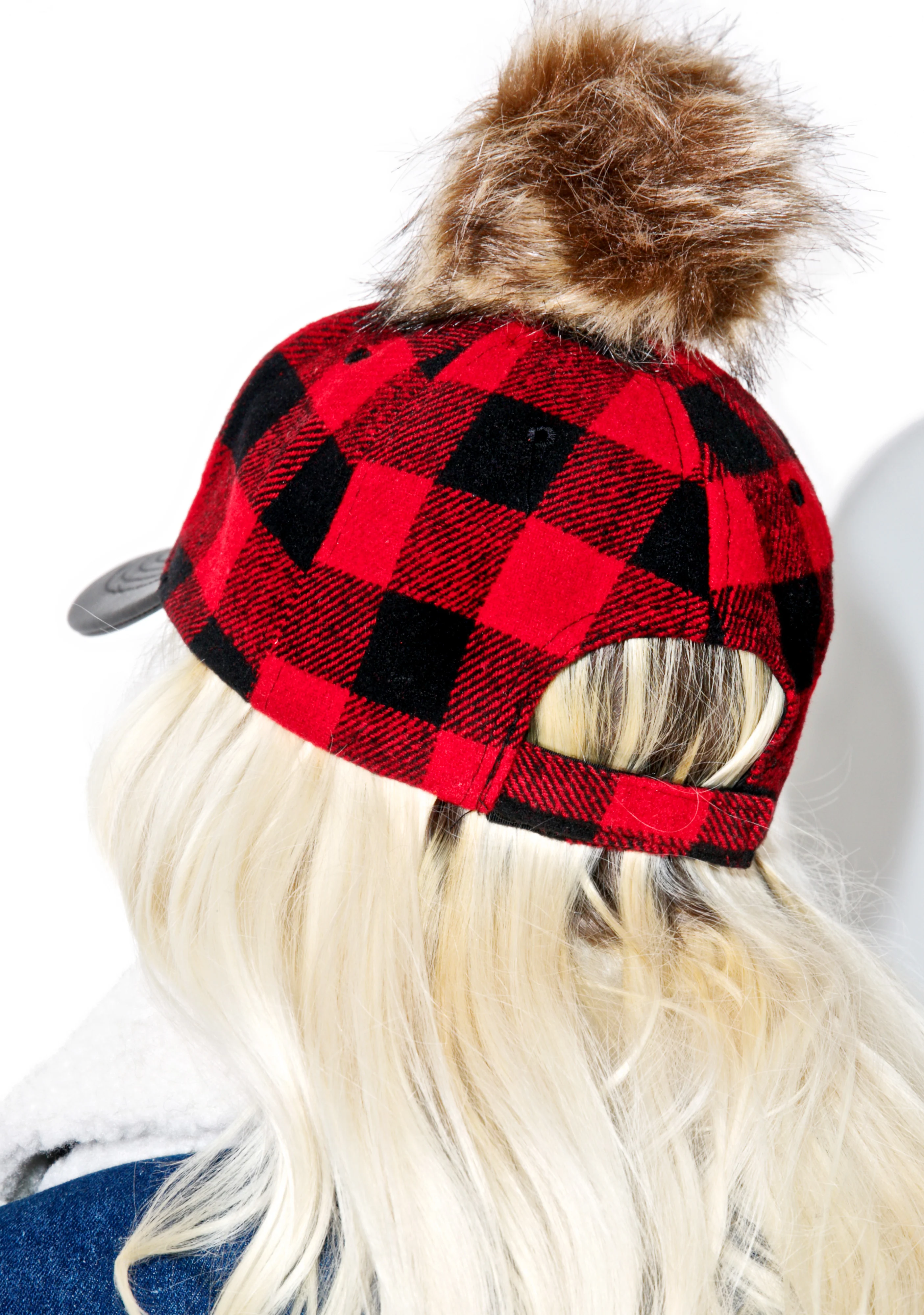 Plaid Pom Hat - Image 2