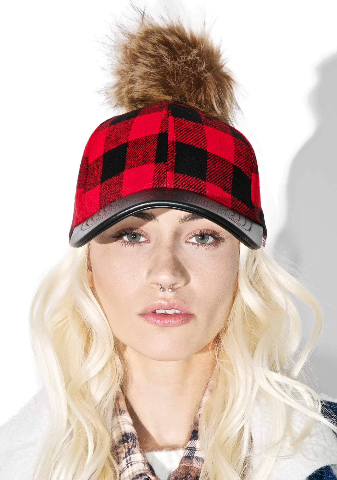 Plaid Pom Hat - Image 4