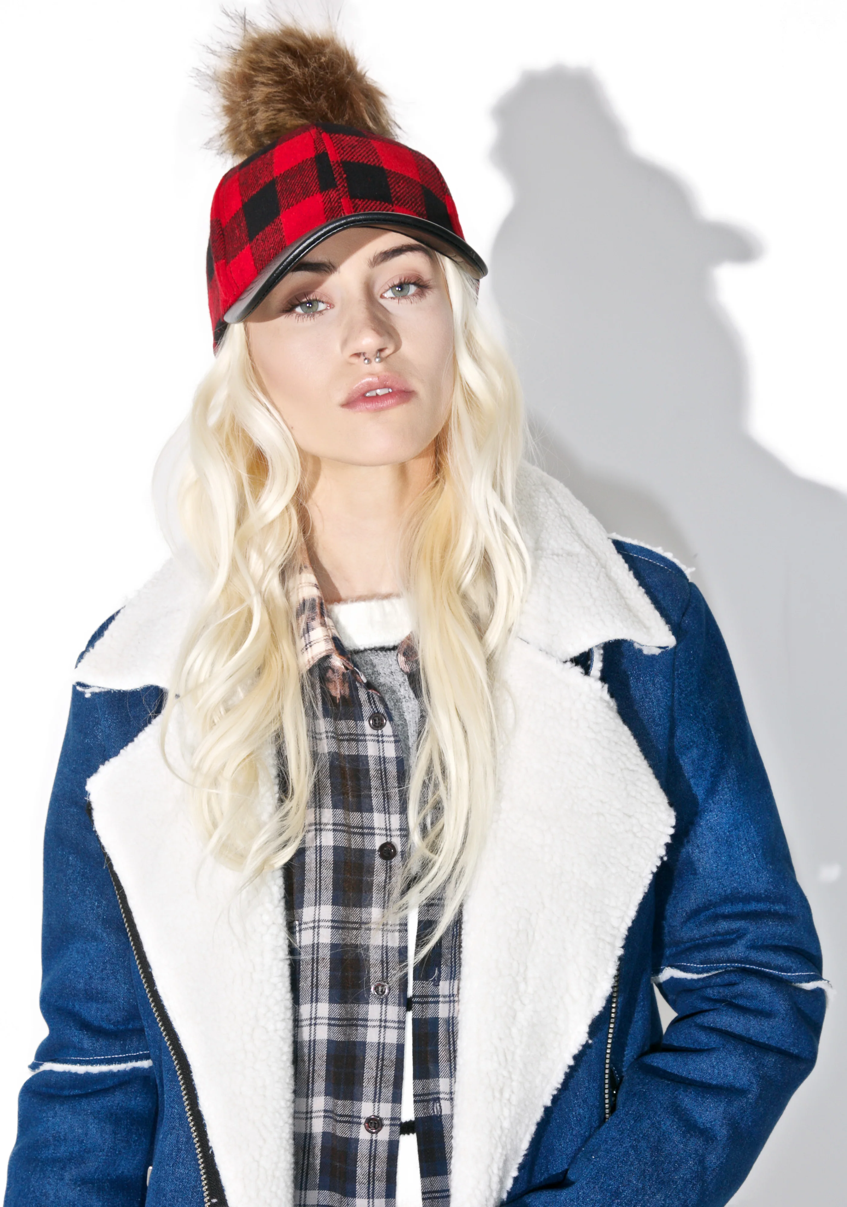 Plaid Pom Hat - Image 5