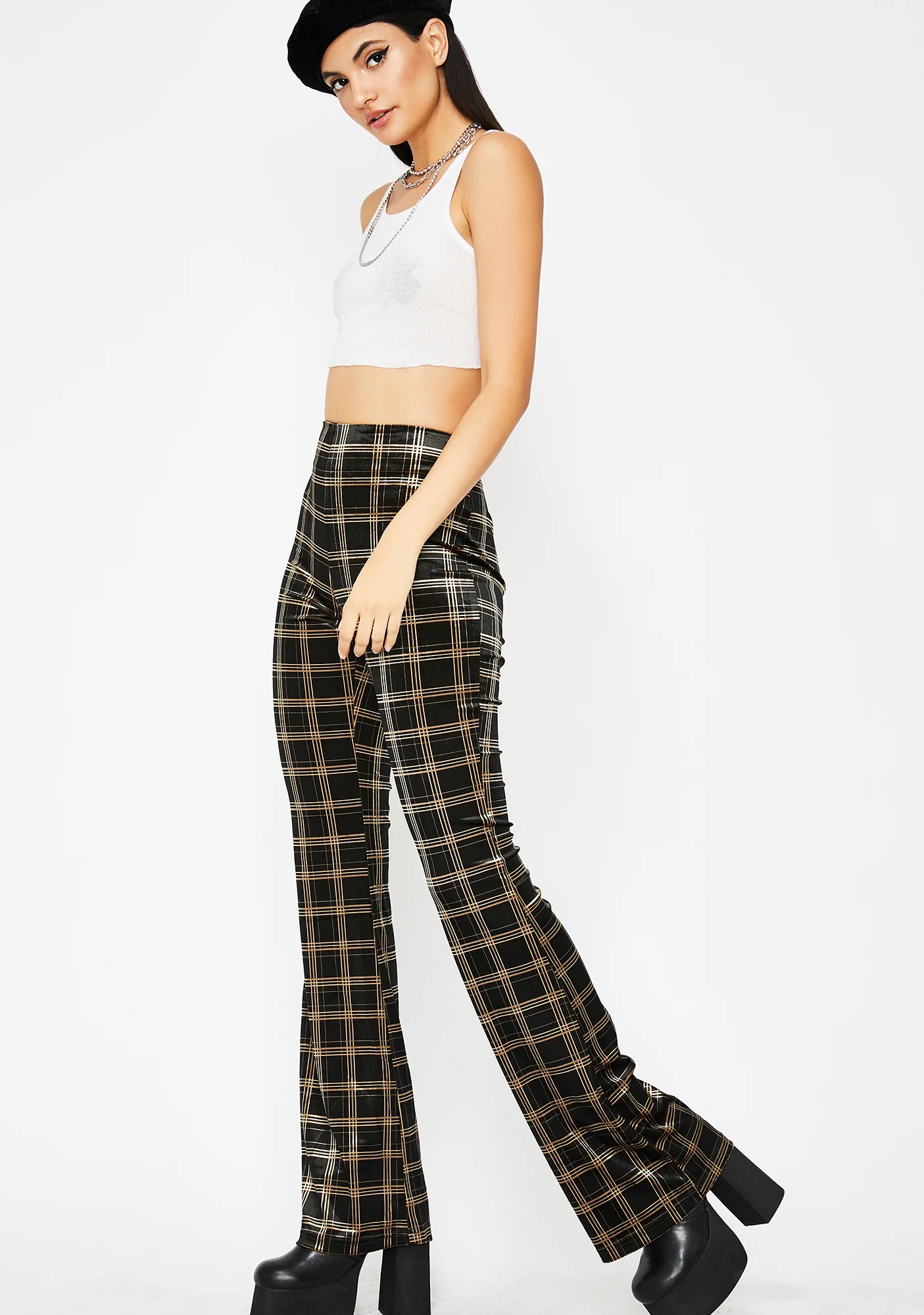 Plaid Posse High Waist Pants - Image 2