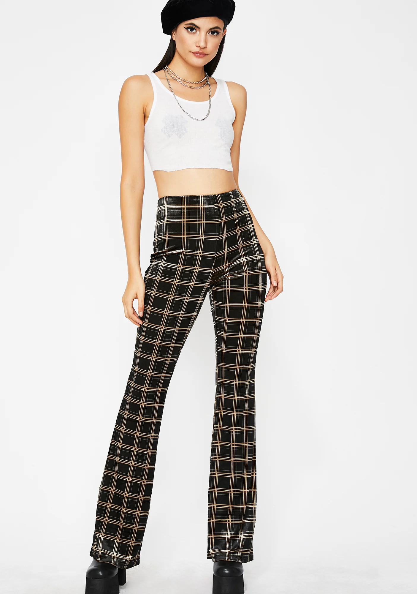 Plaid Posse High Waist Pants - Image 3