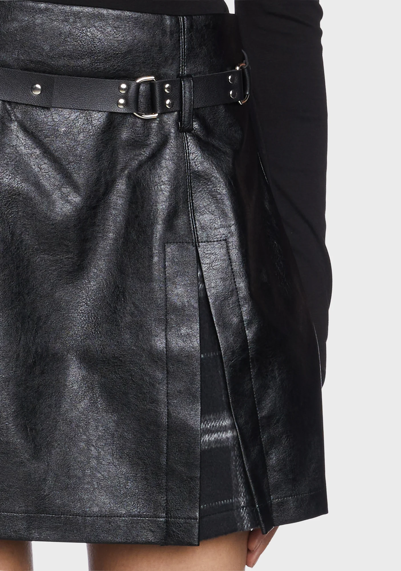 Plaid Splicing Skirt - Image 2
